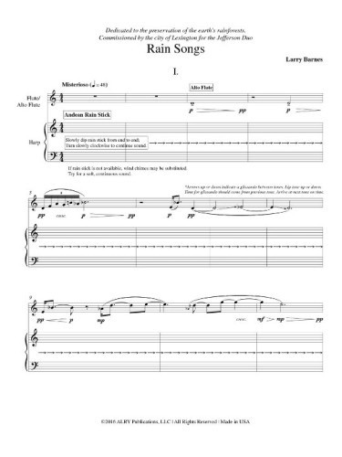 Rain Songs Score Page 1