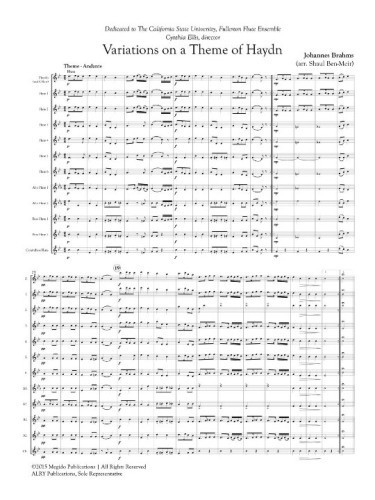 Variations on a Theme of Haydn Page 1