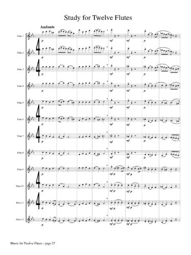Music for Twelve Flutes Page 27