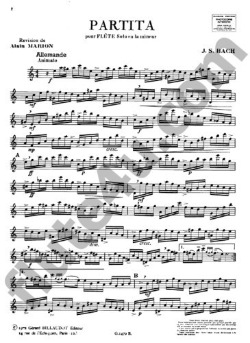 Bach, JS :: Partita en la mineur [Partita in A minor]