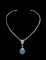 Necklace - 'Virtuosa' French Key with inset Swarovski Crystal on Shaped Wire
