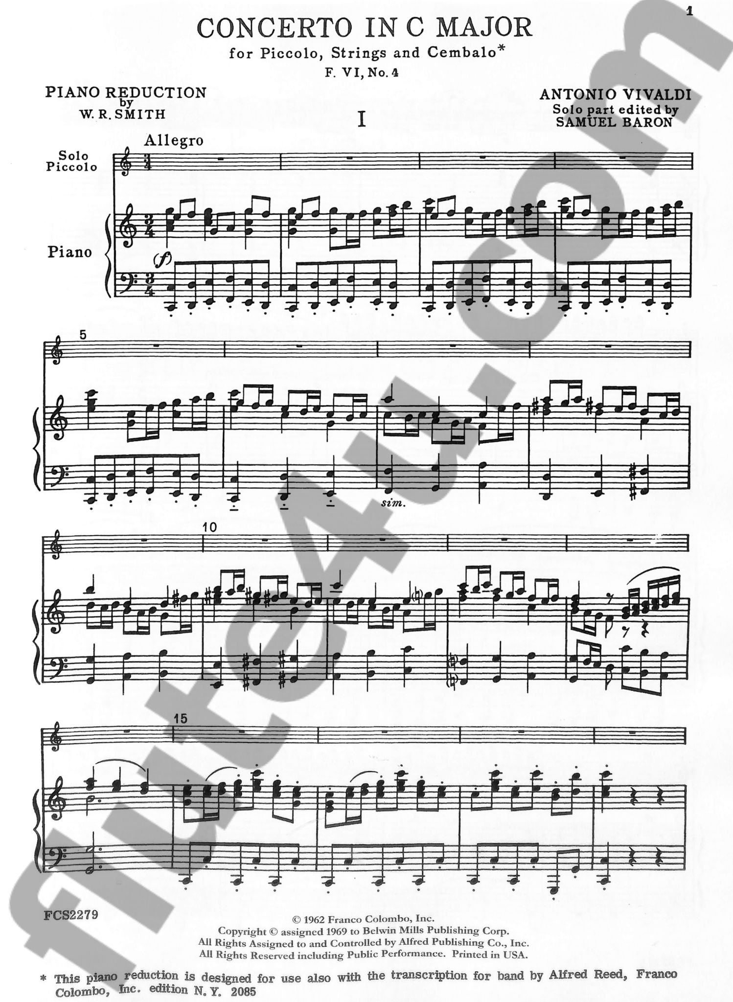 Vivaldi, A :: Concerto in C Major F.VI, No. 4