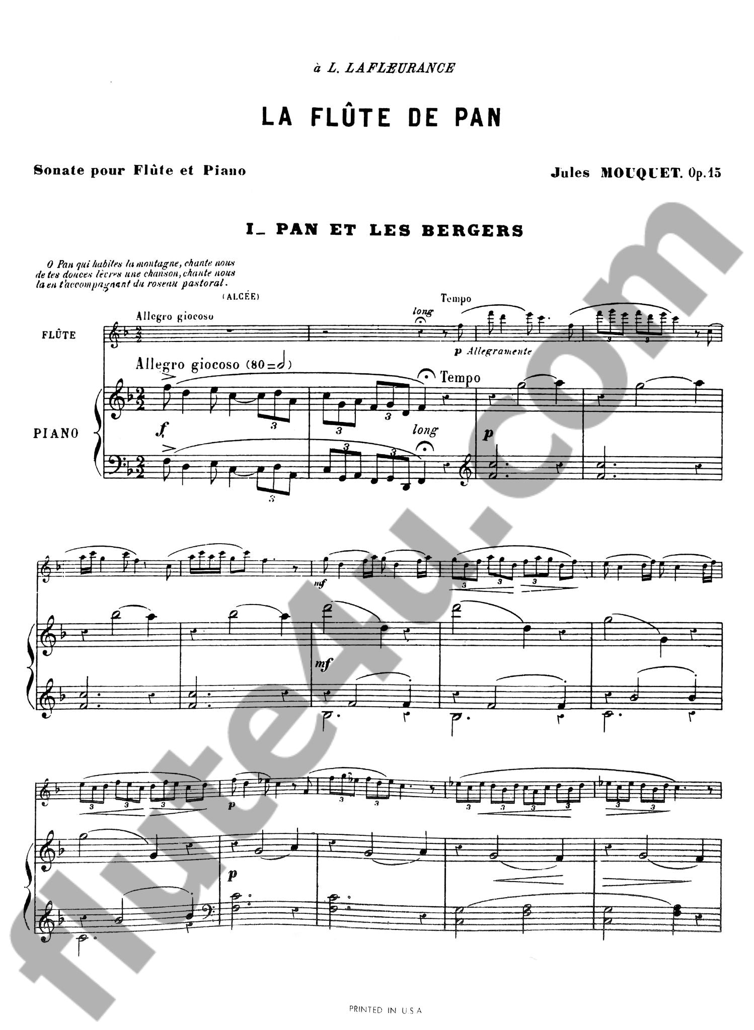 Mouquet, J :: La Flute de Pan op. 15