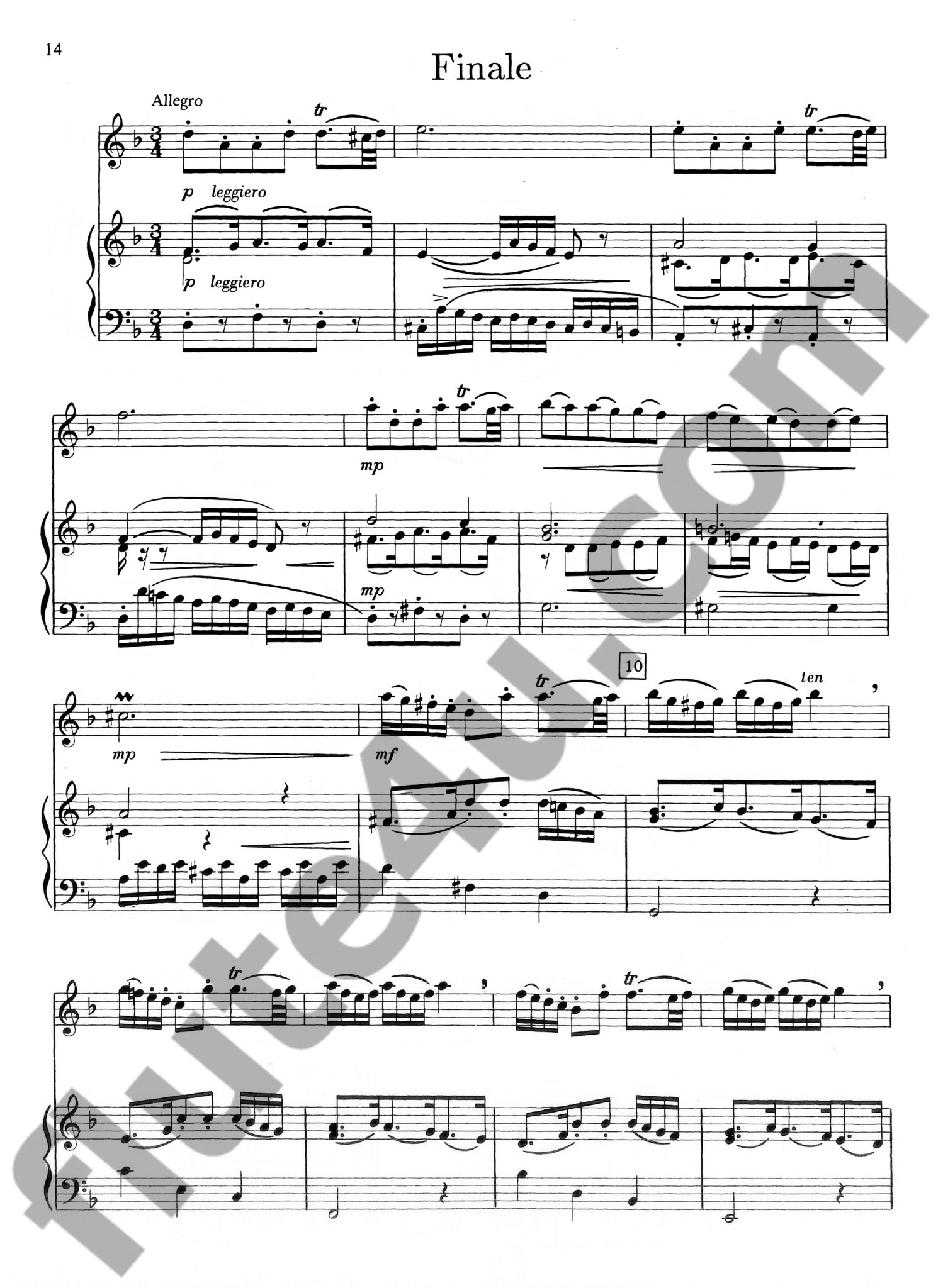Blavet, M :: Sonata in D op. 2, No. 2