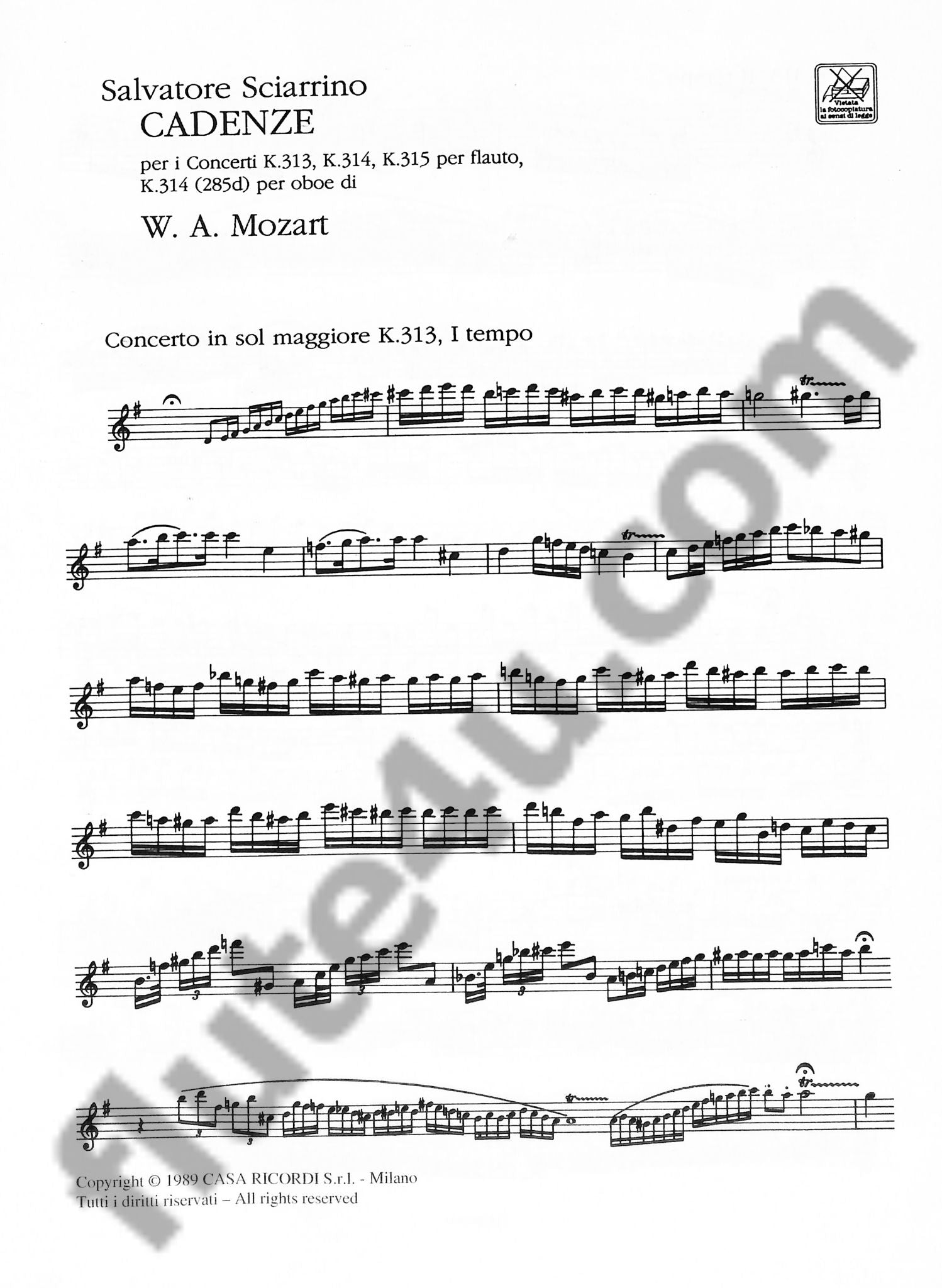 Sciarrino, S :: Cadenze [Cadenzas]