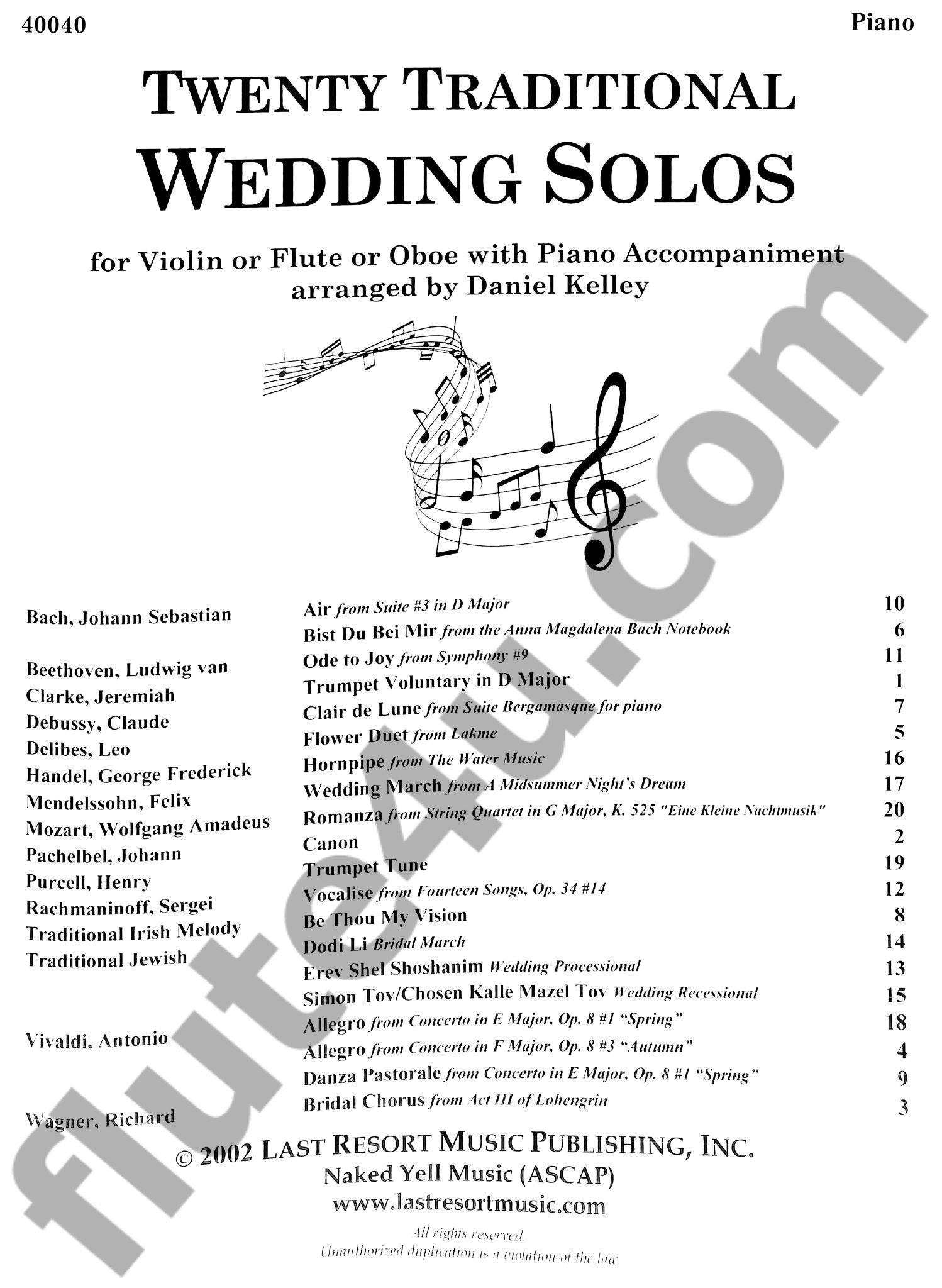 Various :: Twenty Traditional Wedding Solos