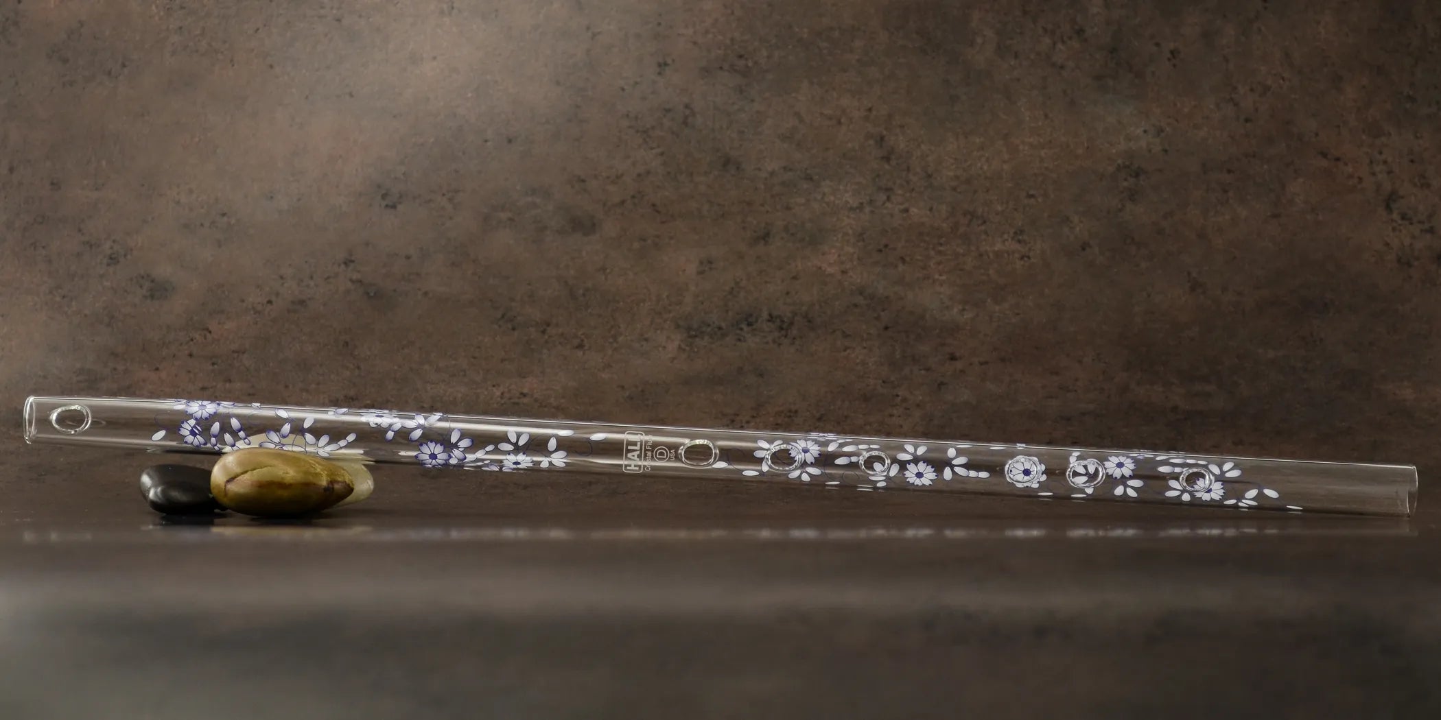 Blue Delft Hall Crystal Flute