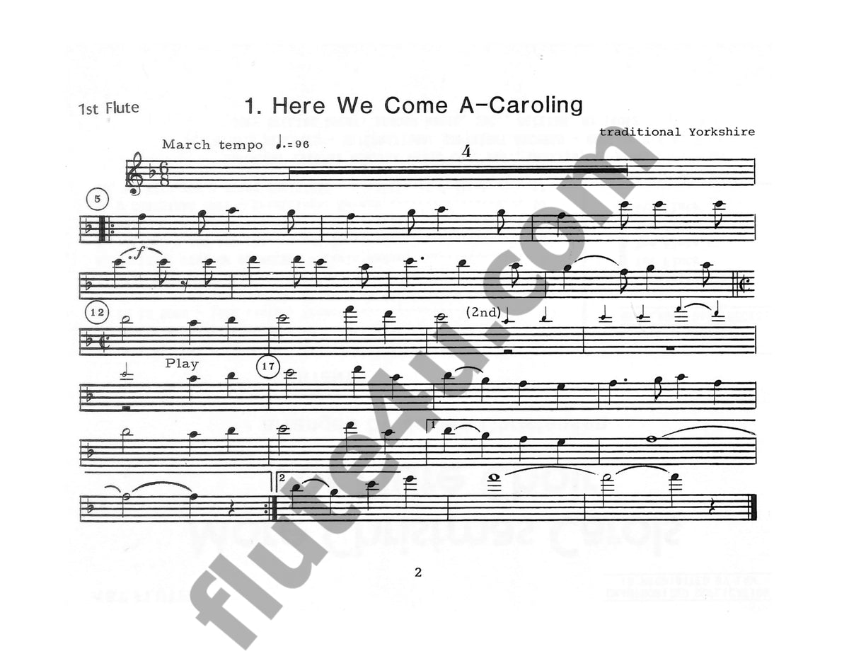 Various :: More Christmas Carols For Flute Choir – 1st Flute