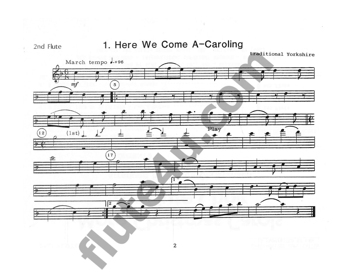 Various :: More Christmas Carols For Flute Choir – 2nd Flute