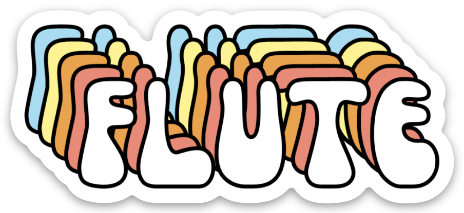 Sticker - Retro Flute