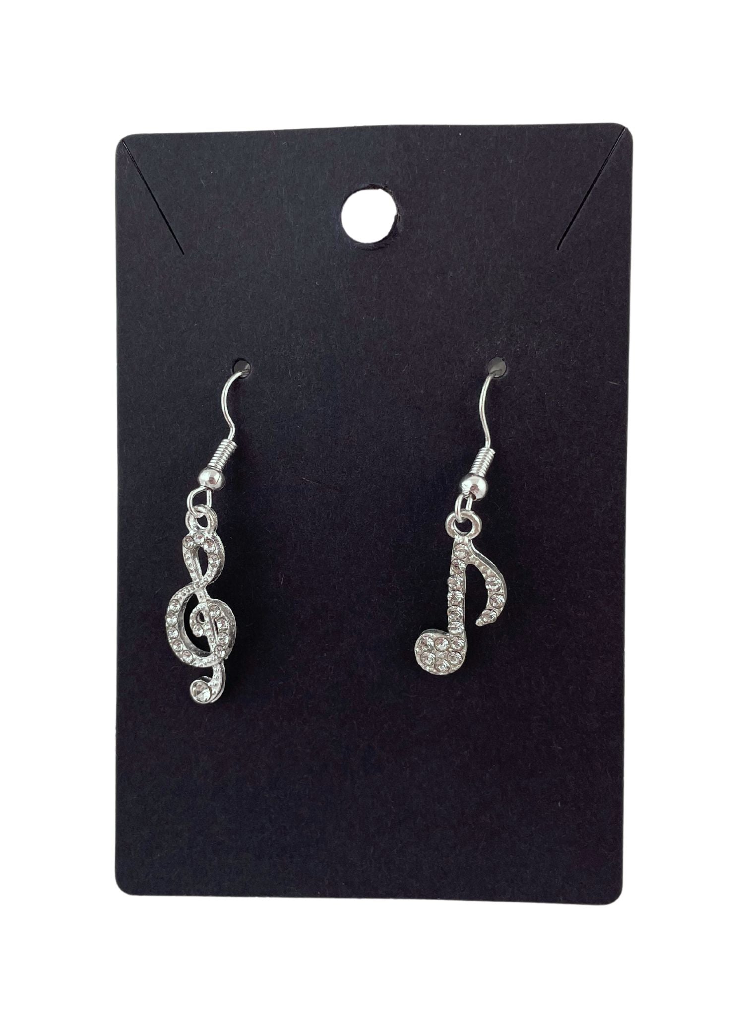 Earrings - Crystal Treble & Eighth Note