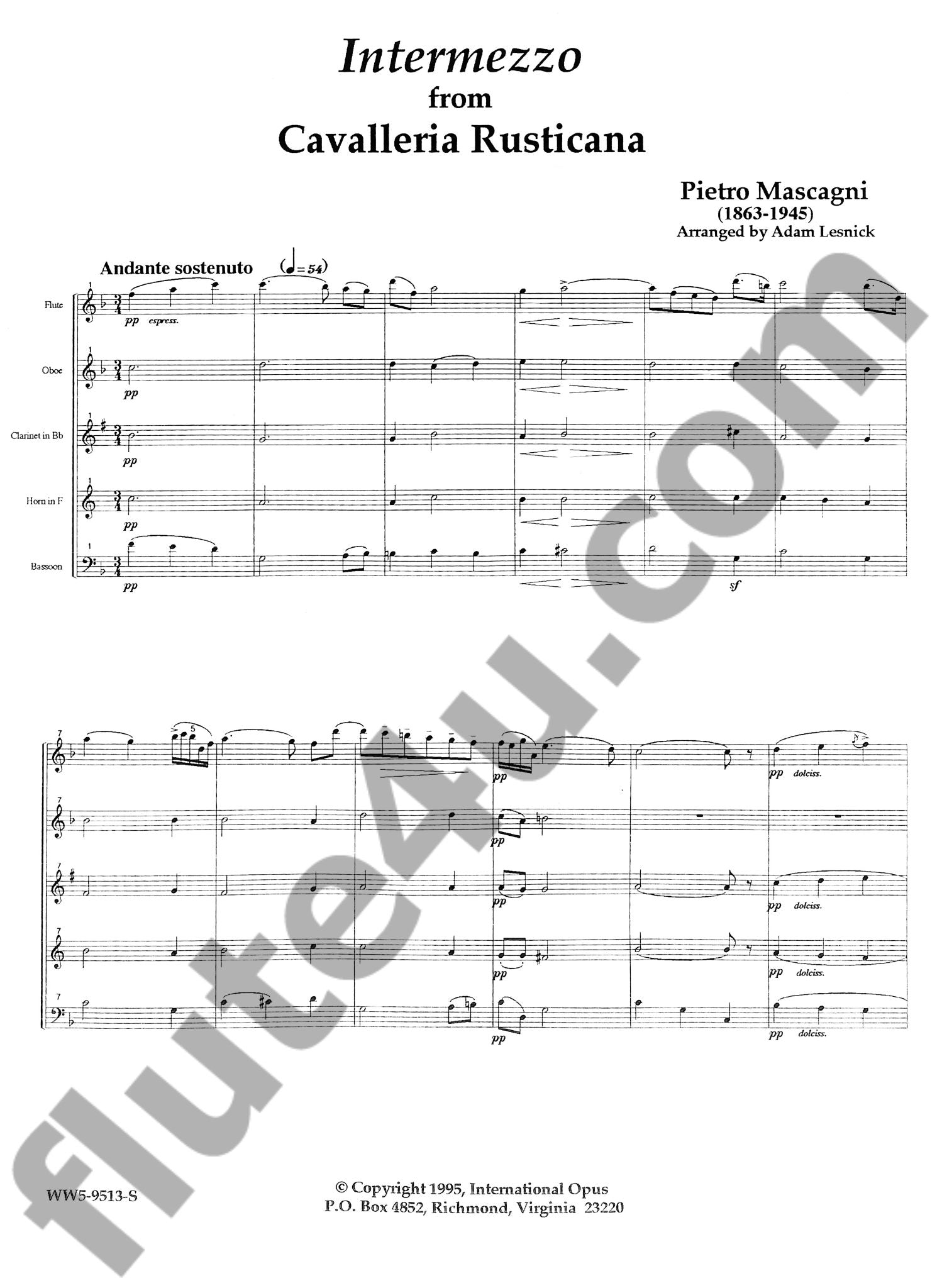 Mascagni, P :: Intermezzo from Cavaleria Rusticana