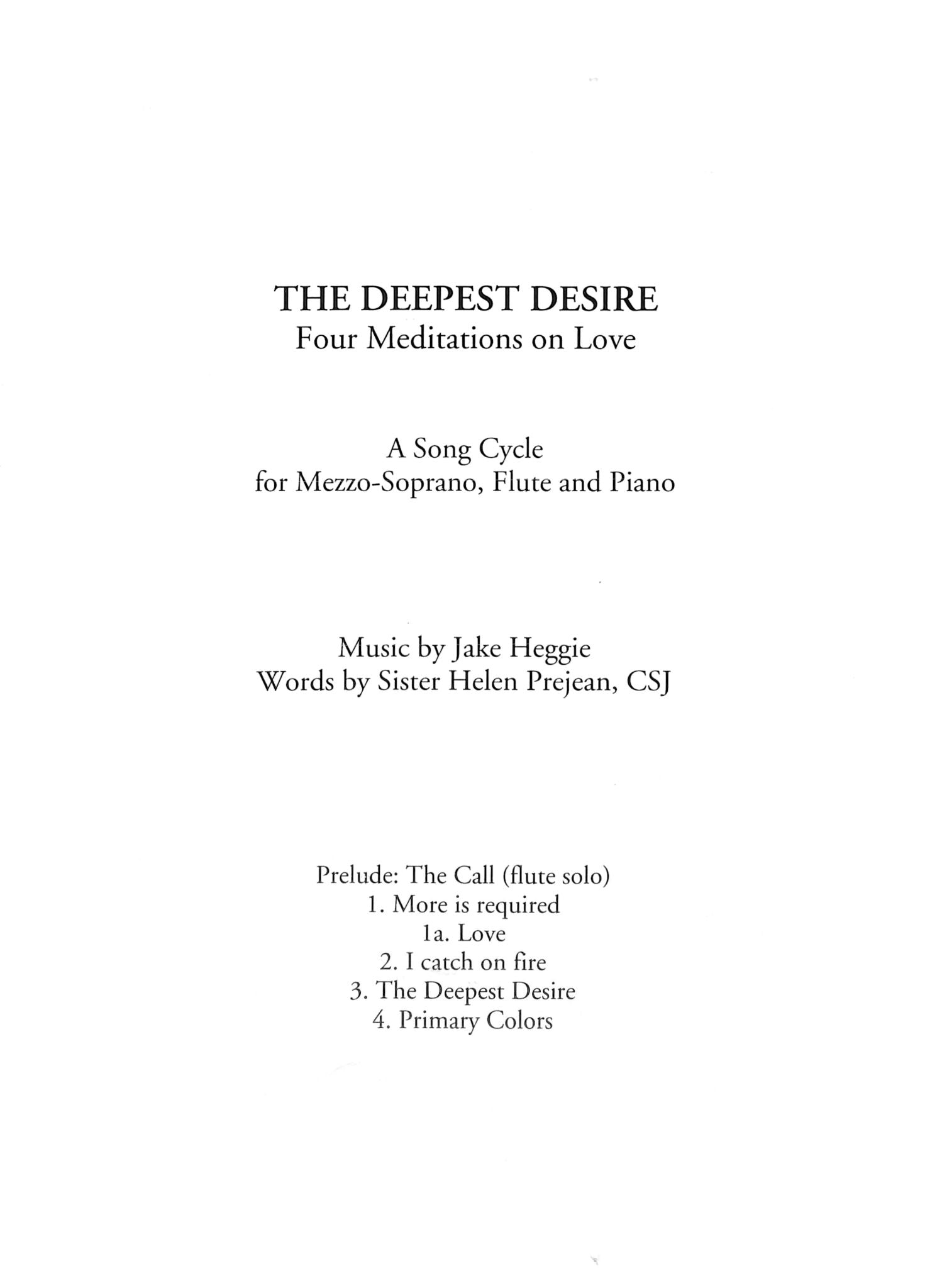 Heggie, J :: The Deepest Desire