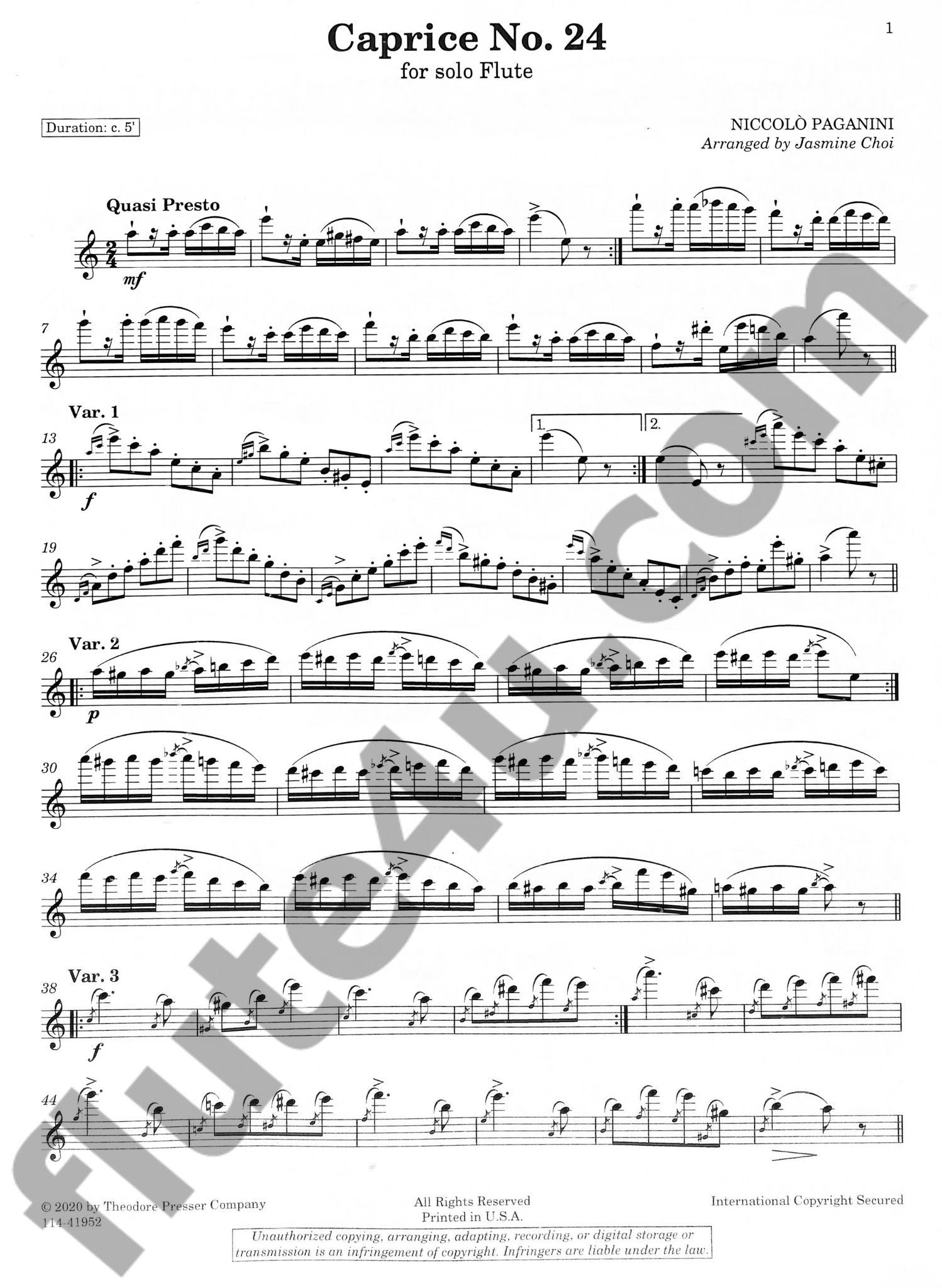 Paganini, N :: Caprice No. 24
