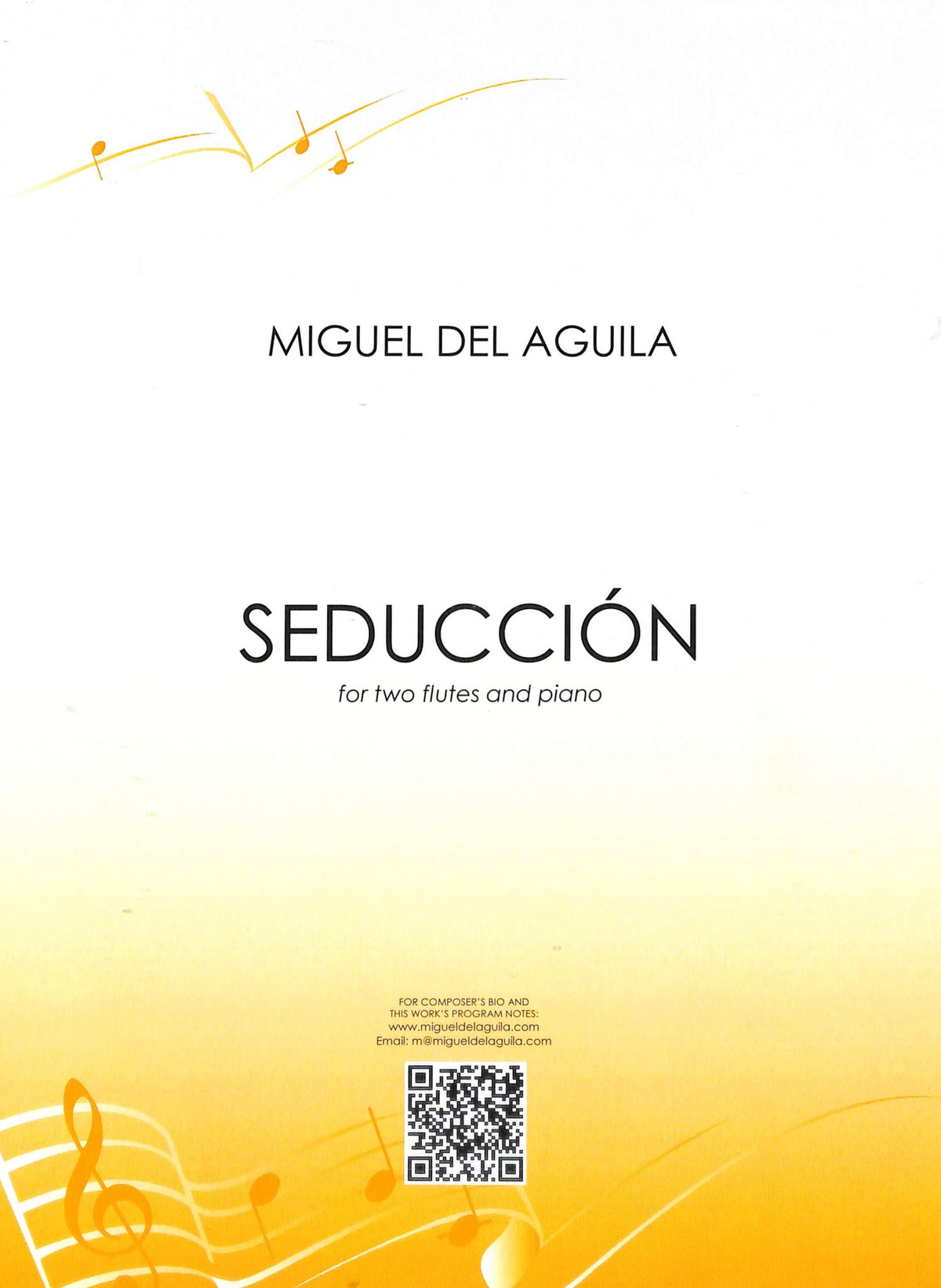 del Aguila, M :: Seduccion (2 flutes, piano)