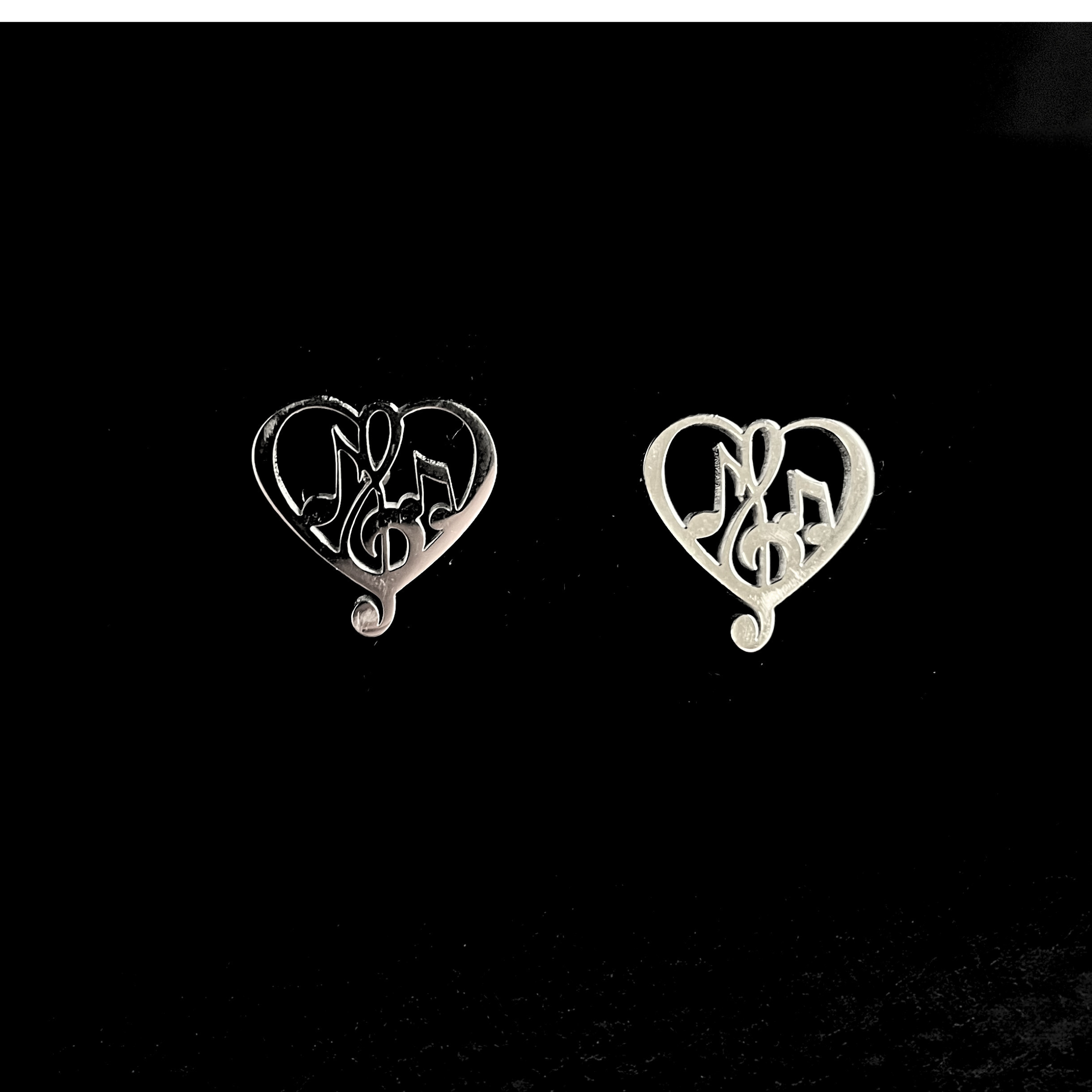 Earrings - Treble and Eighth Heart