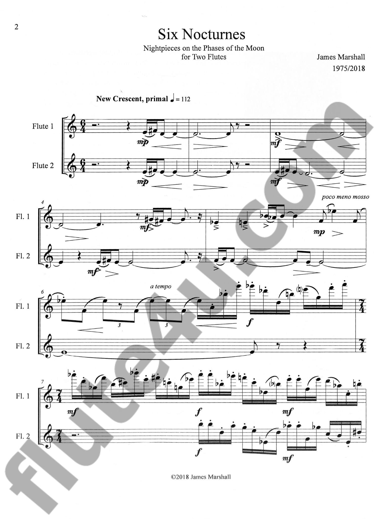 Marshall, J :: Six Nocturnes