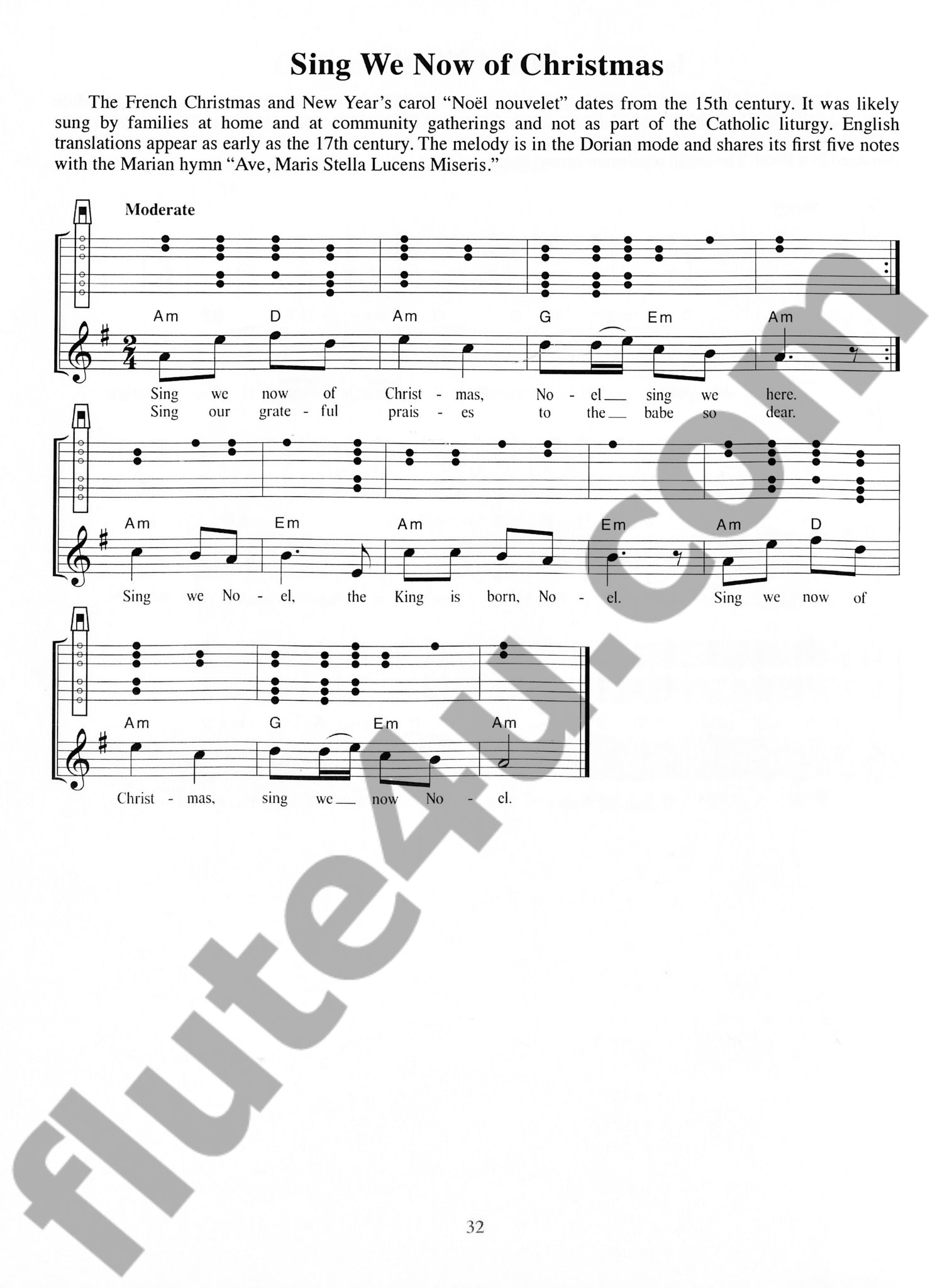 Various :: Easy Christmas Favorites for Tin Whistle or Irish Flute