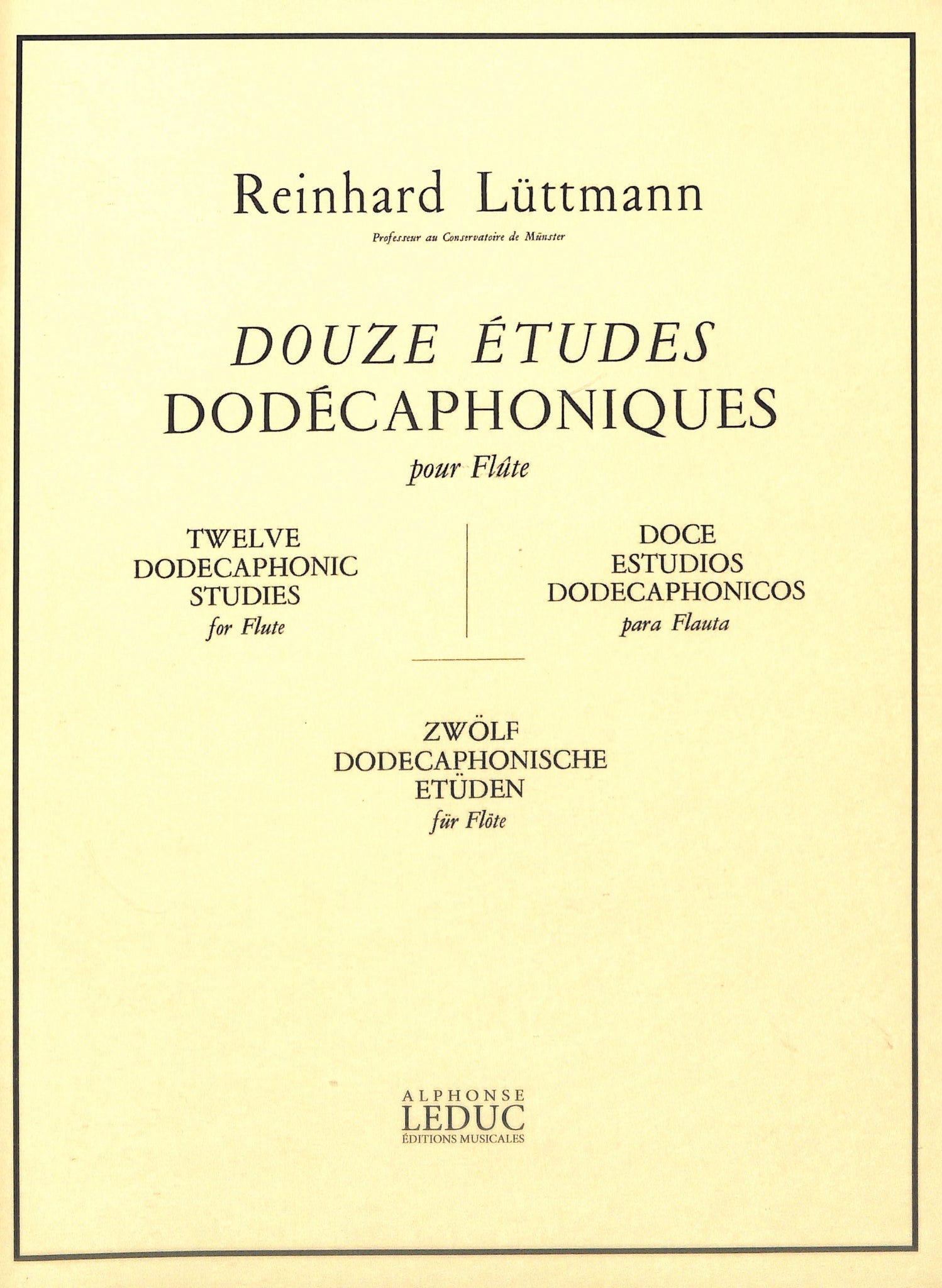 Luttmann, R :: Douze Etudes Dodecaphoniques