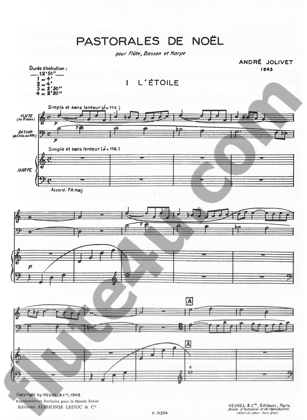 Jolivet, A :: Pastorales de Noel [Christmas Pastorals]
