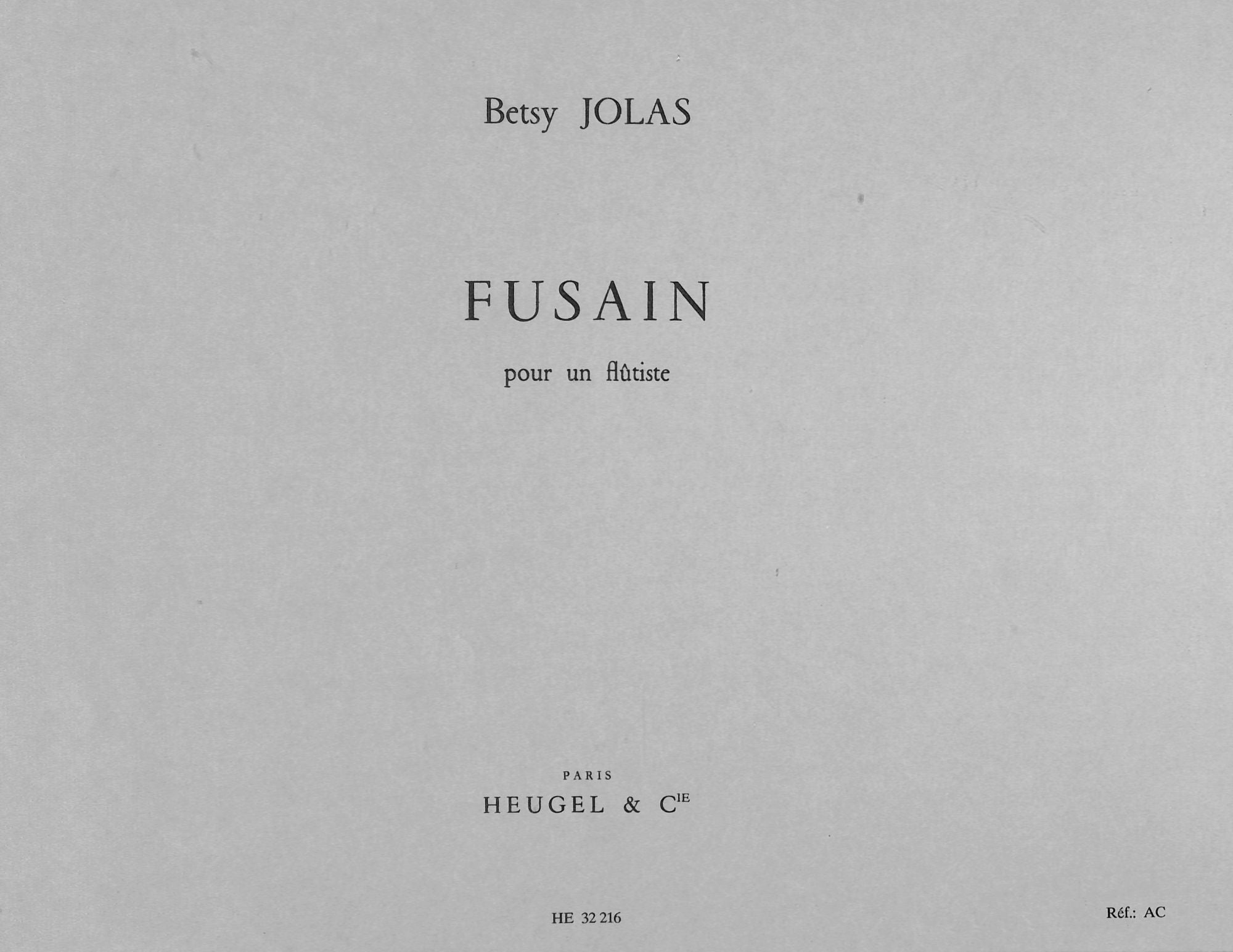 Jolas, B :: Fusain