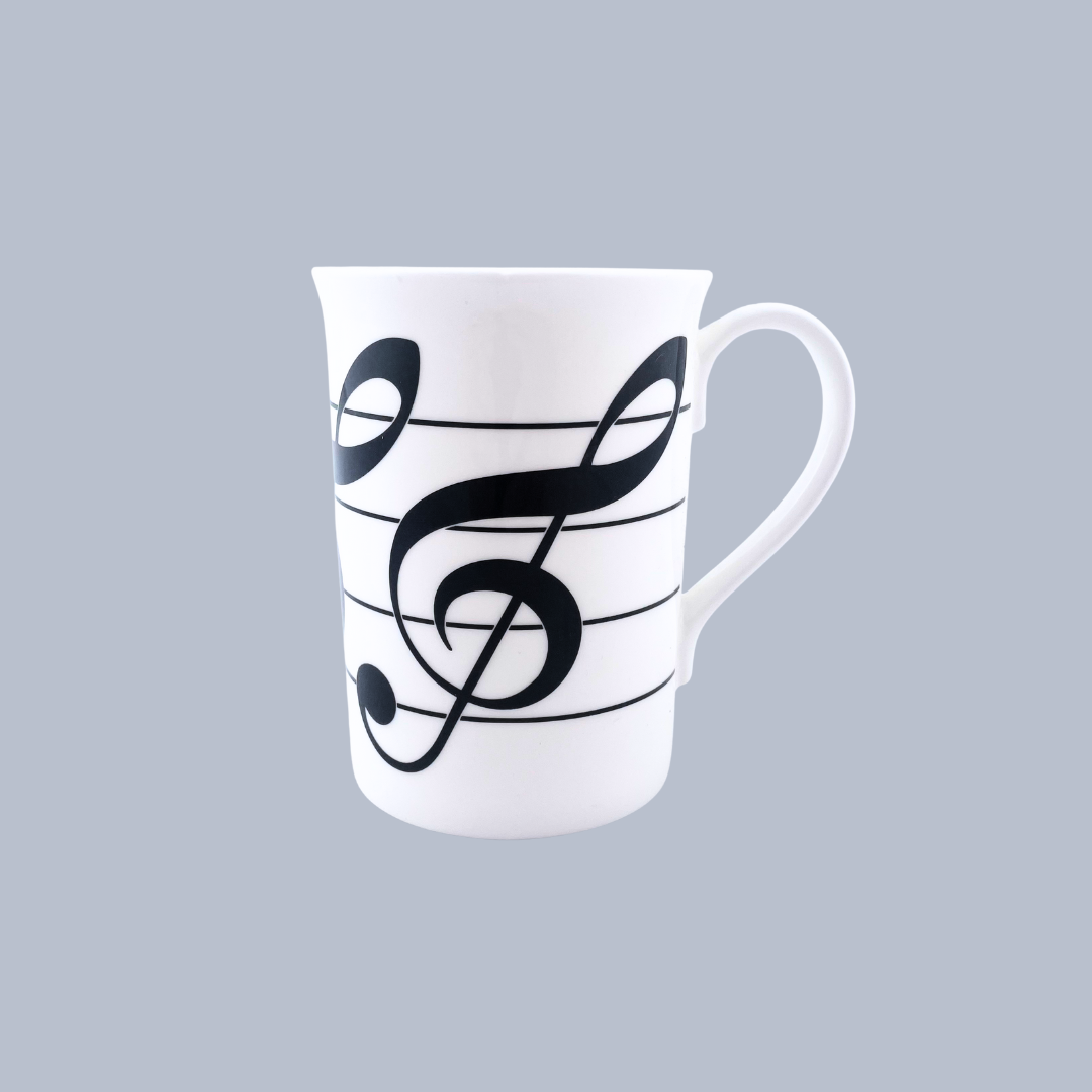 Bone China Mug - Three Treble Clefs