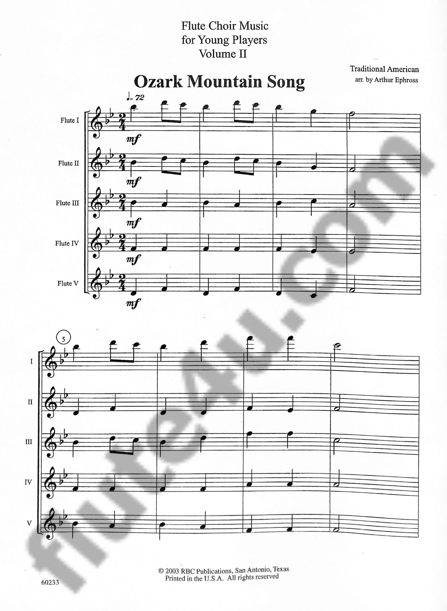 Various :: Flute Choir Music for Young Players Volume 2