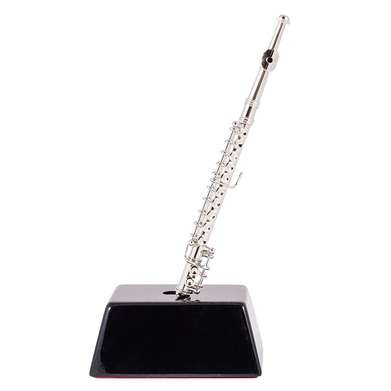 Miniature Silver Flute on Base