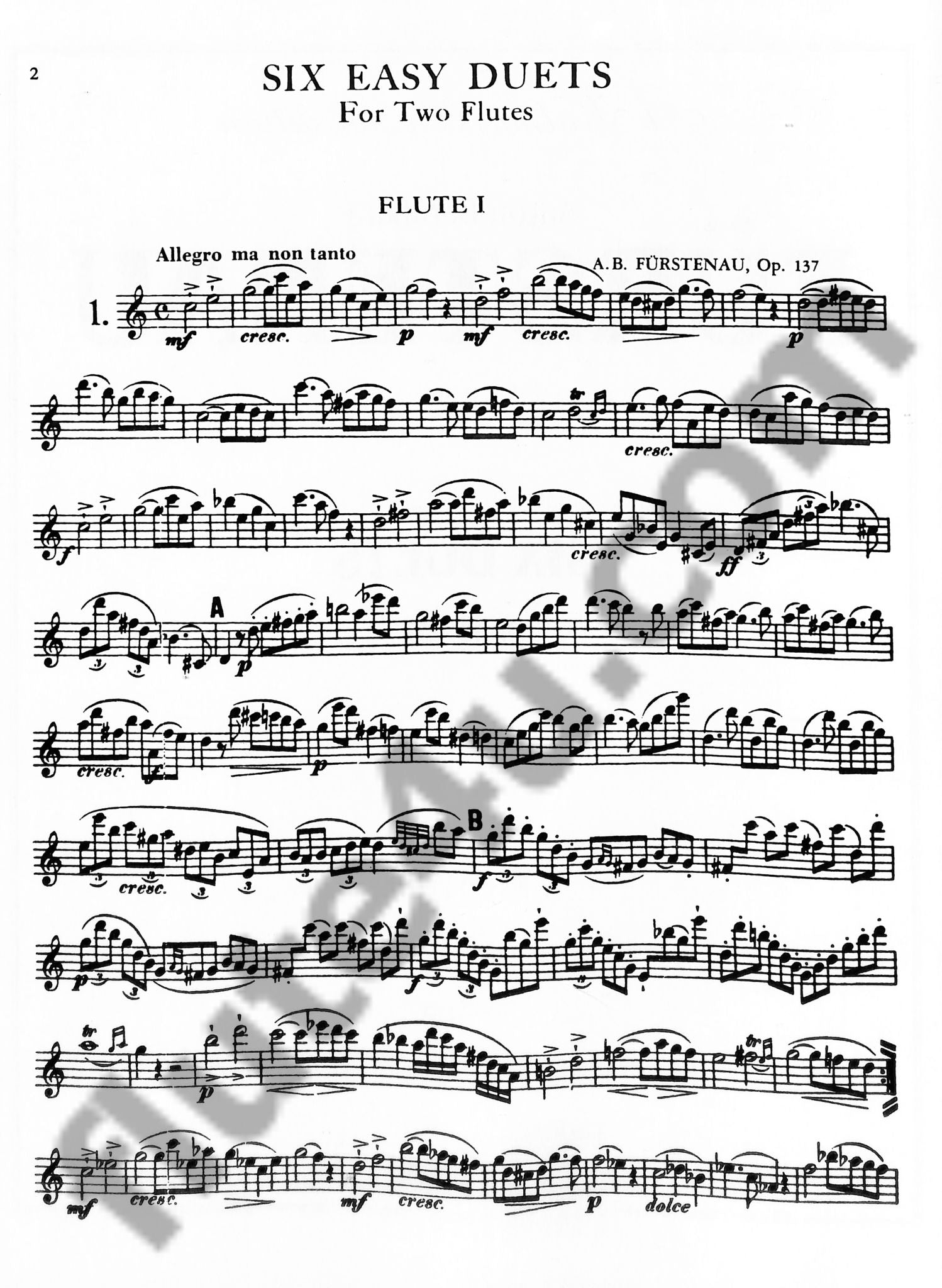 Furstenau, A :: Six Duets op. 137