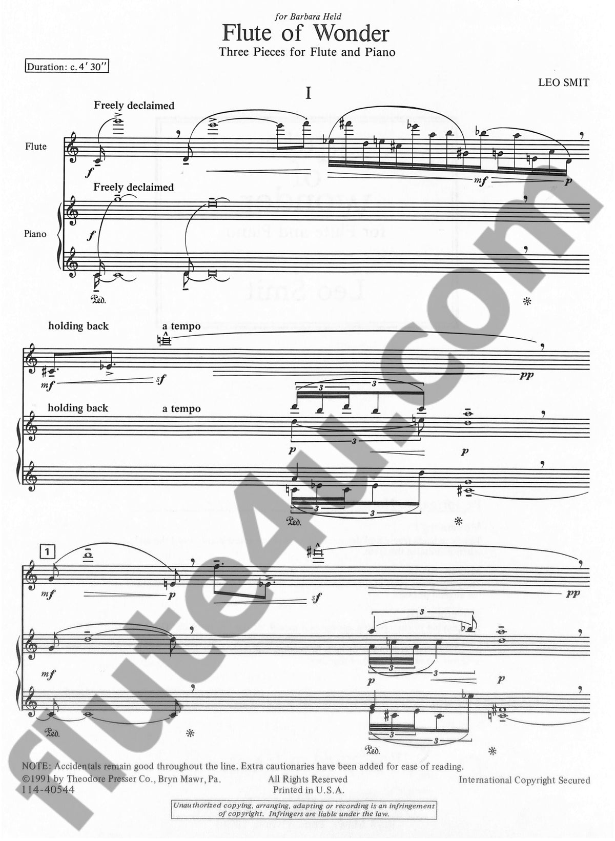 Smit, L :: Flute of Wonder