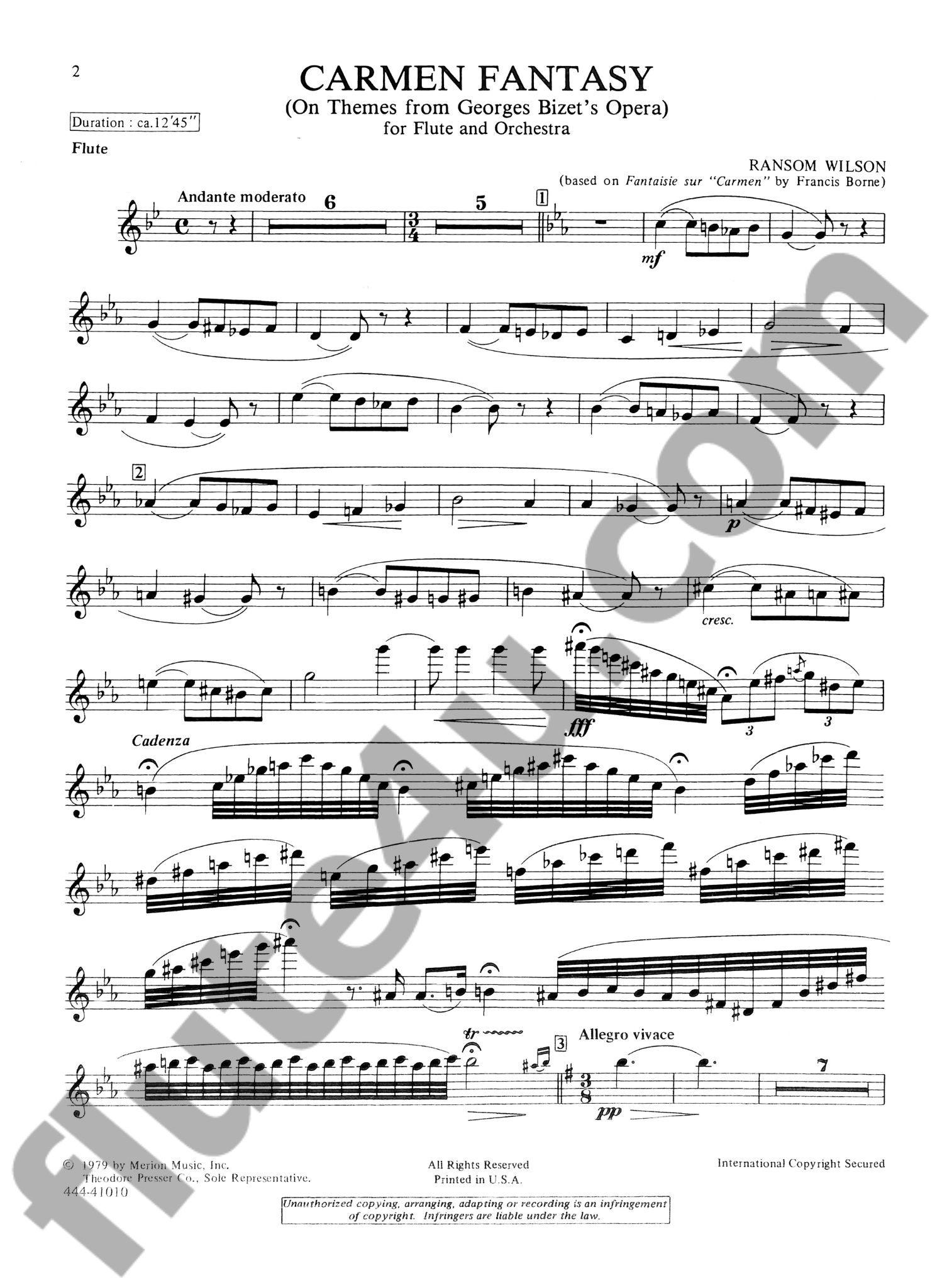 Wilson, R :: Carmen Fantasy