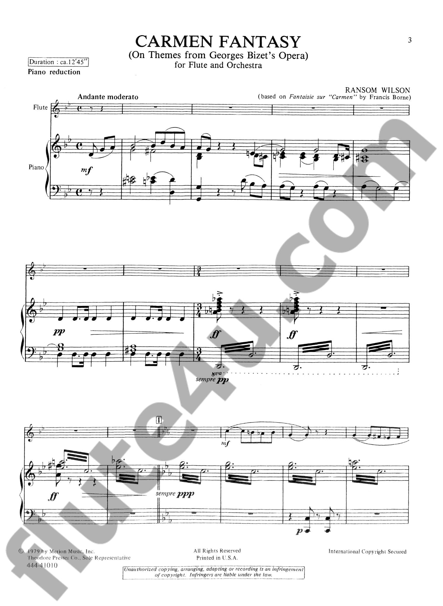 Wilson, R :: Carmen Fantasy