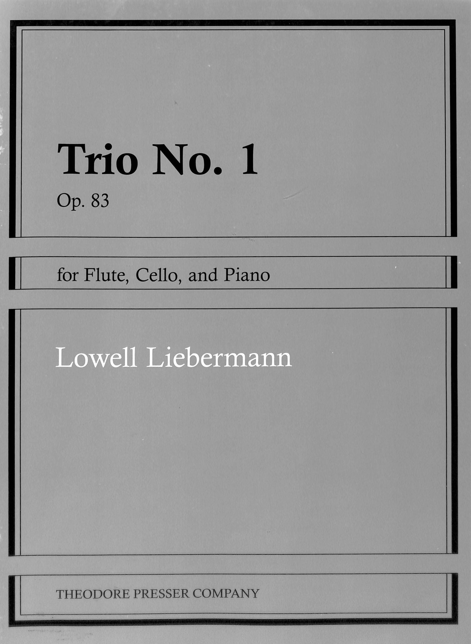 Liebermann, L :: Trio No. 1 op. 83