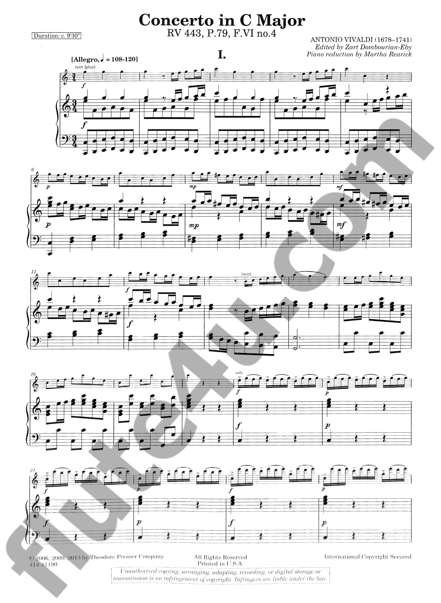 Vivaldi, A :: Three Concertos for Piccolo