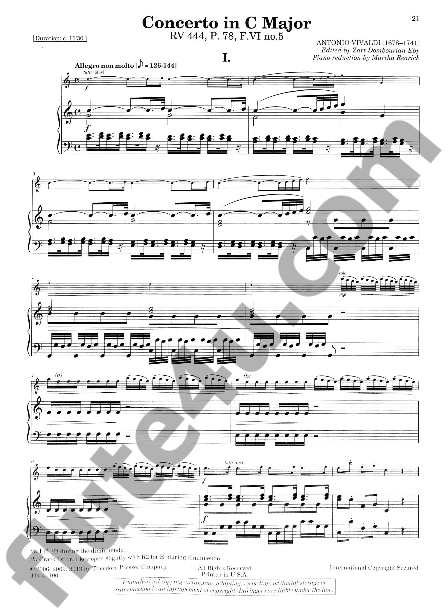 Vivaldi, A :: Three Concertos for Piccolo