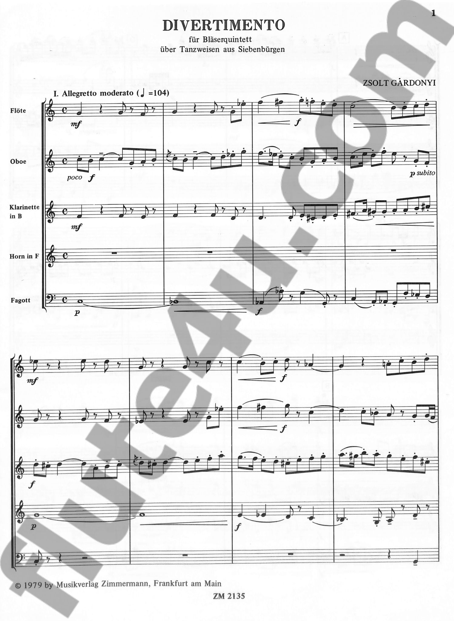 Gardonyi, Z :: Divertimento