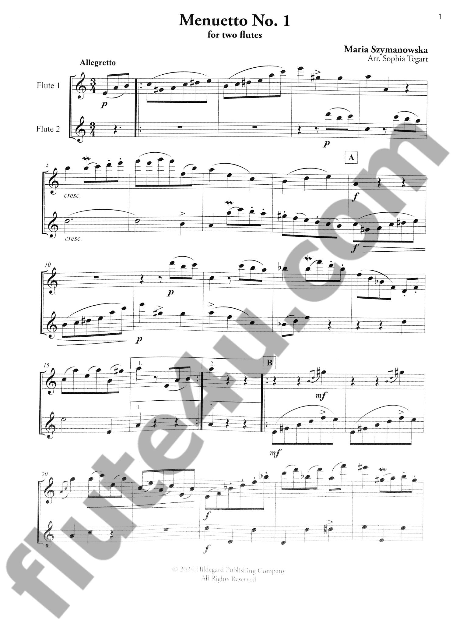 Szymanowska, M :: Six Menuettos