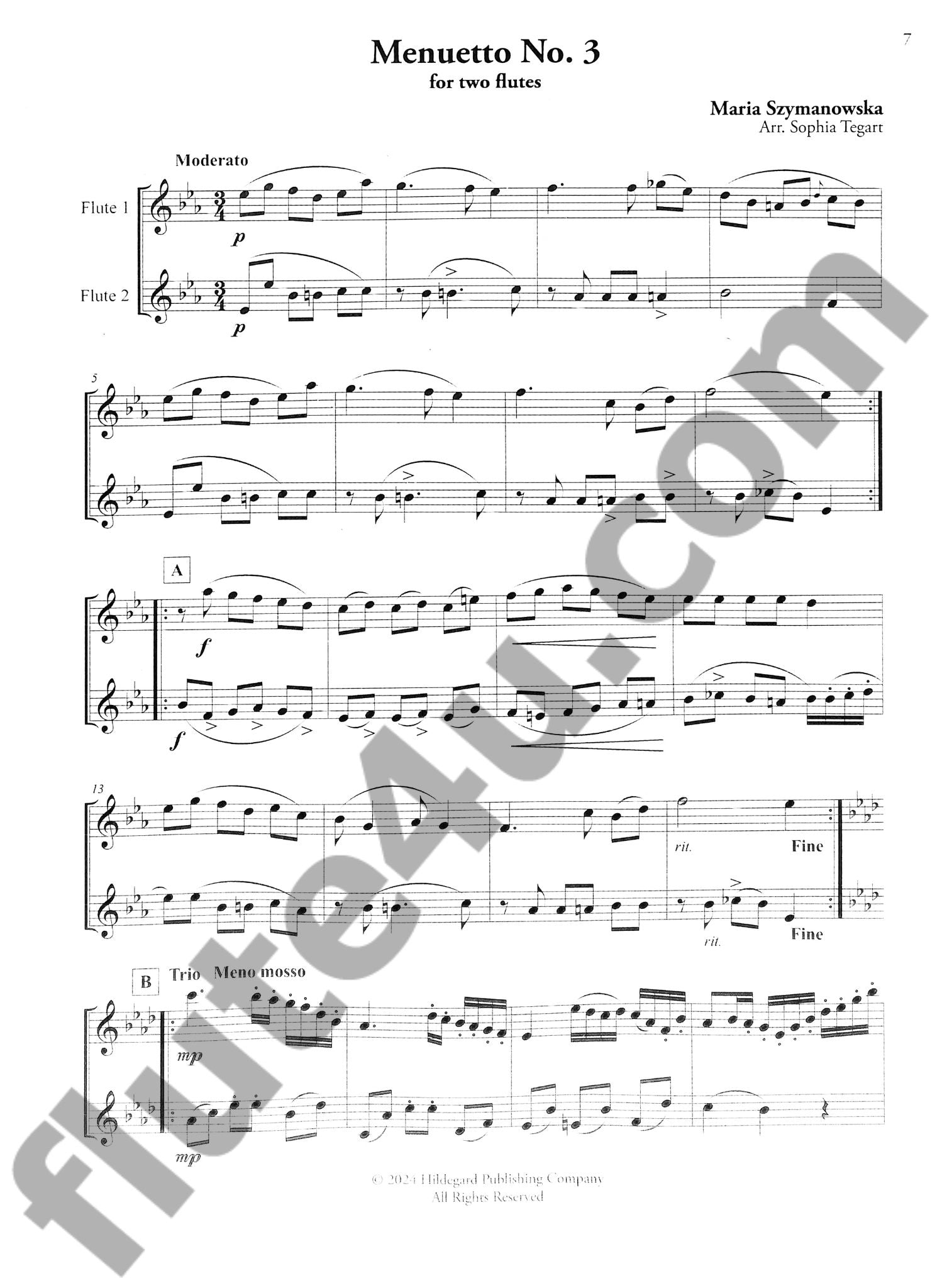 Szymanowska, M :: Six Menuettos