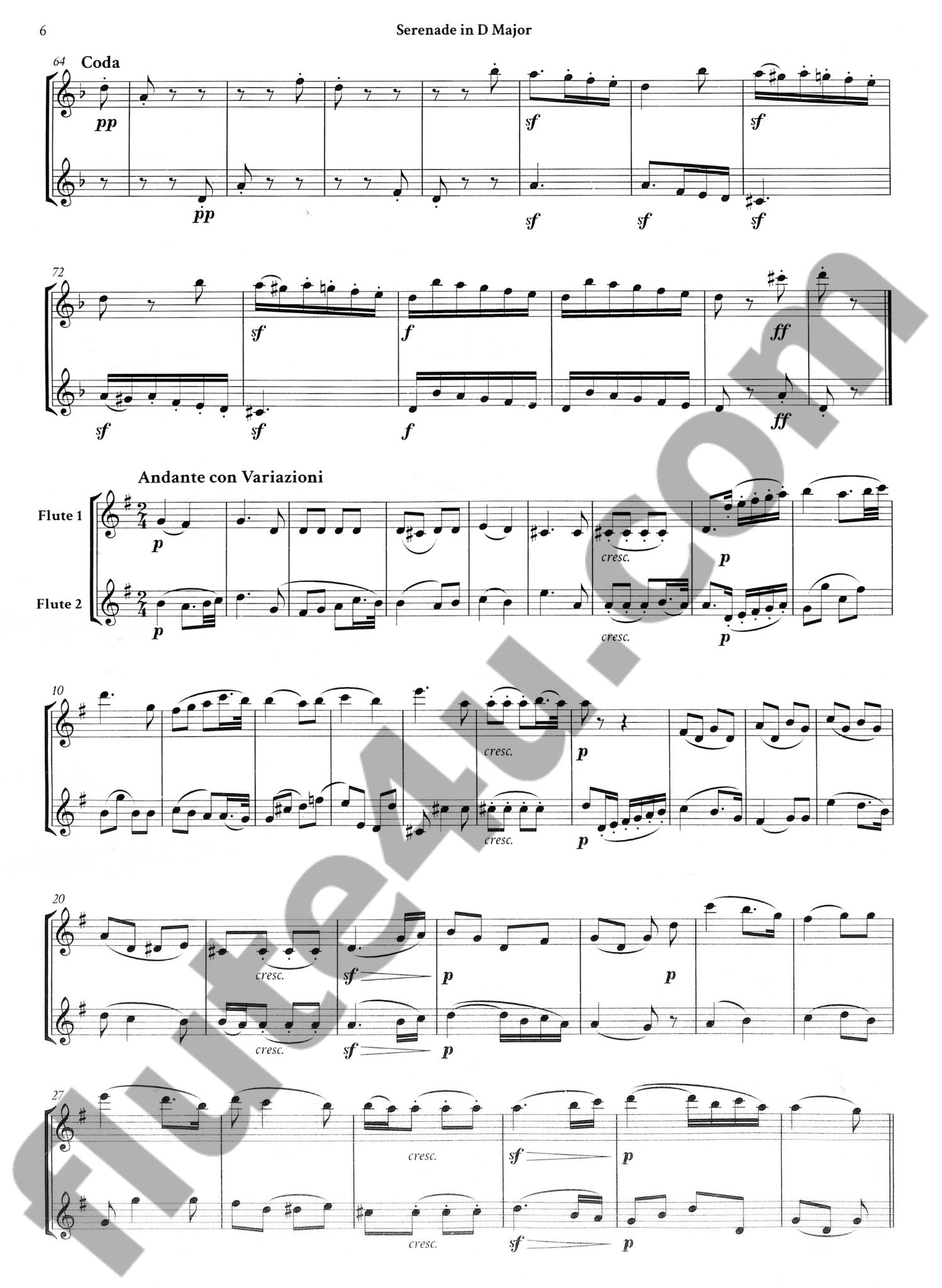 Beethoven, L :: Serenade in D Major, Op. 25