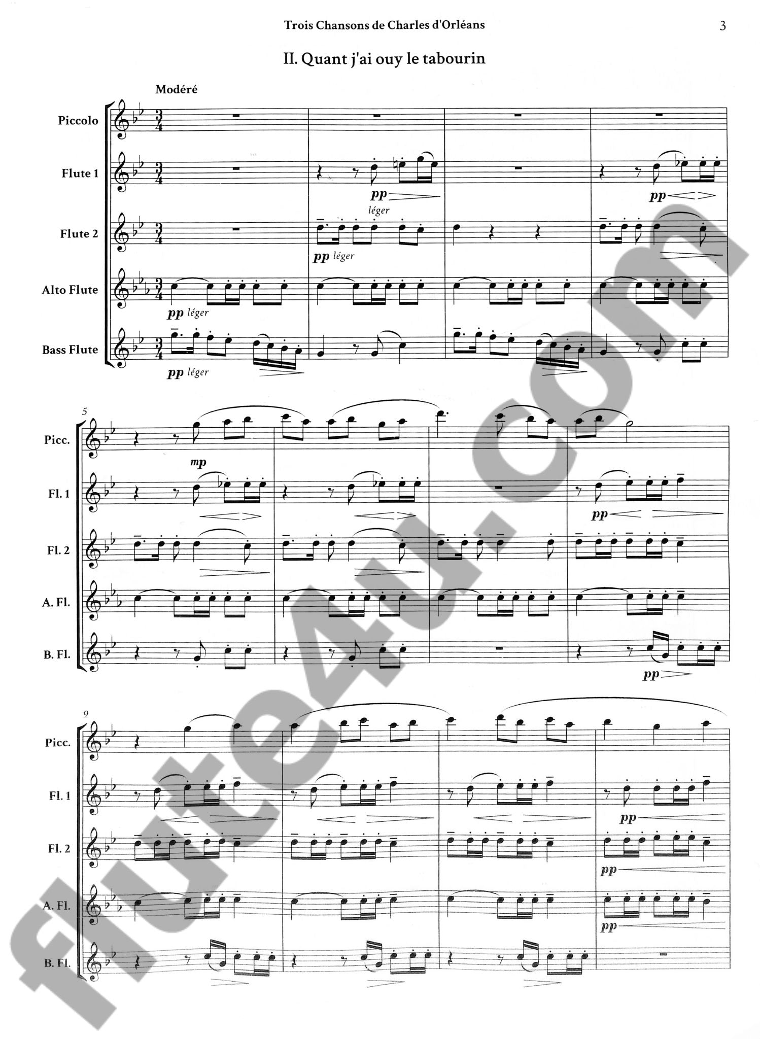 Debussy, C :: Trois Chansons de Charles D'Orleans