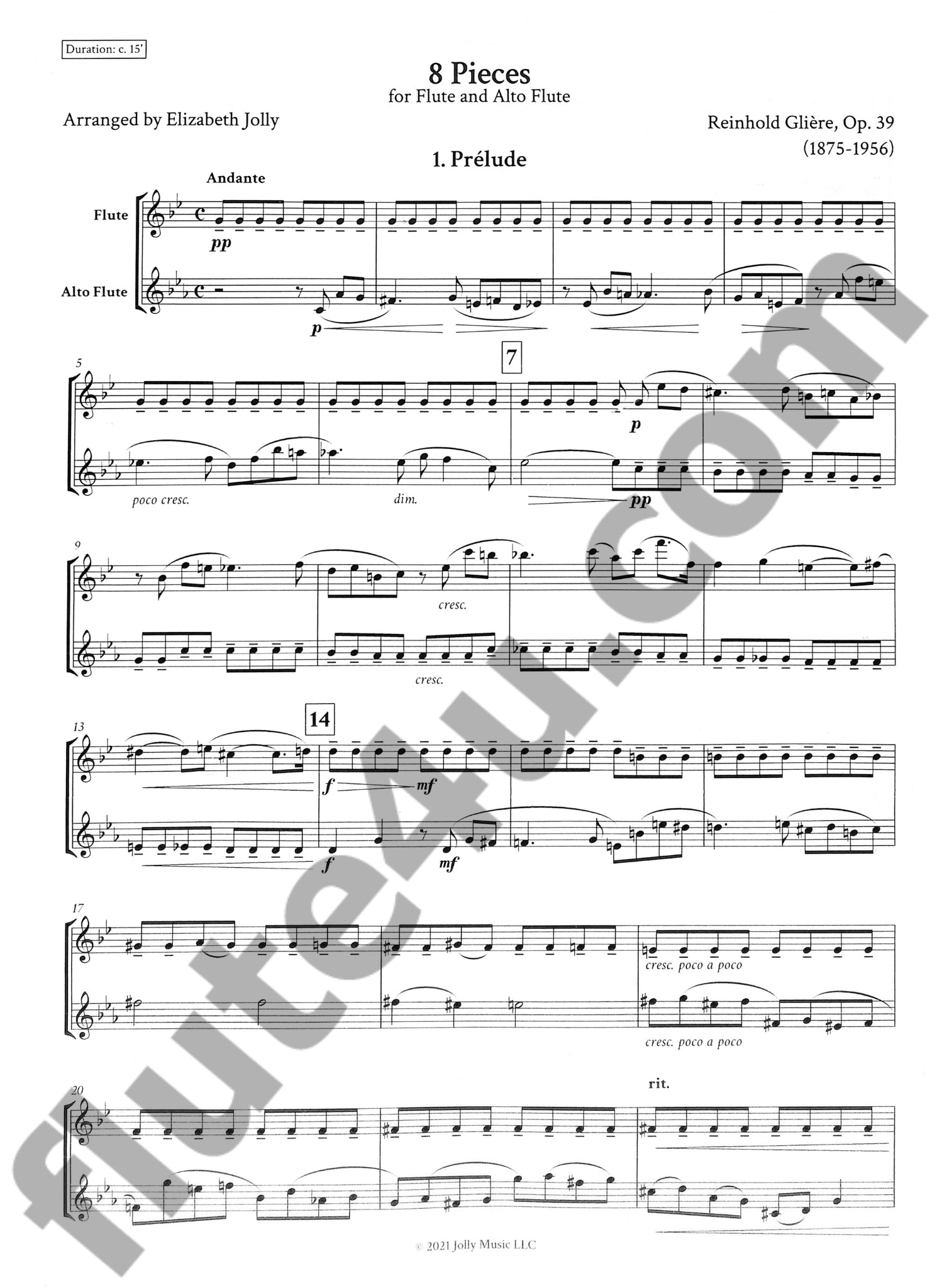 Gliere, R :: 8 Pieces, Op. 39
