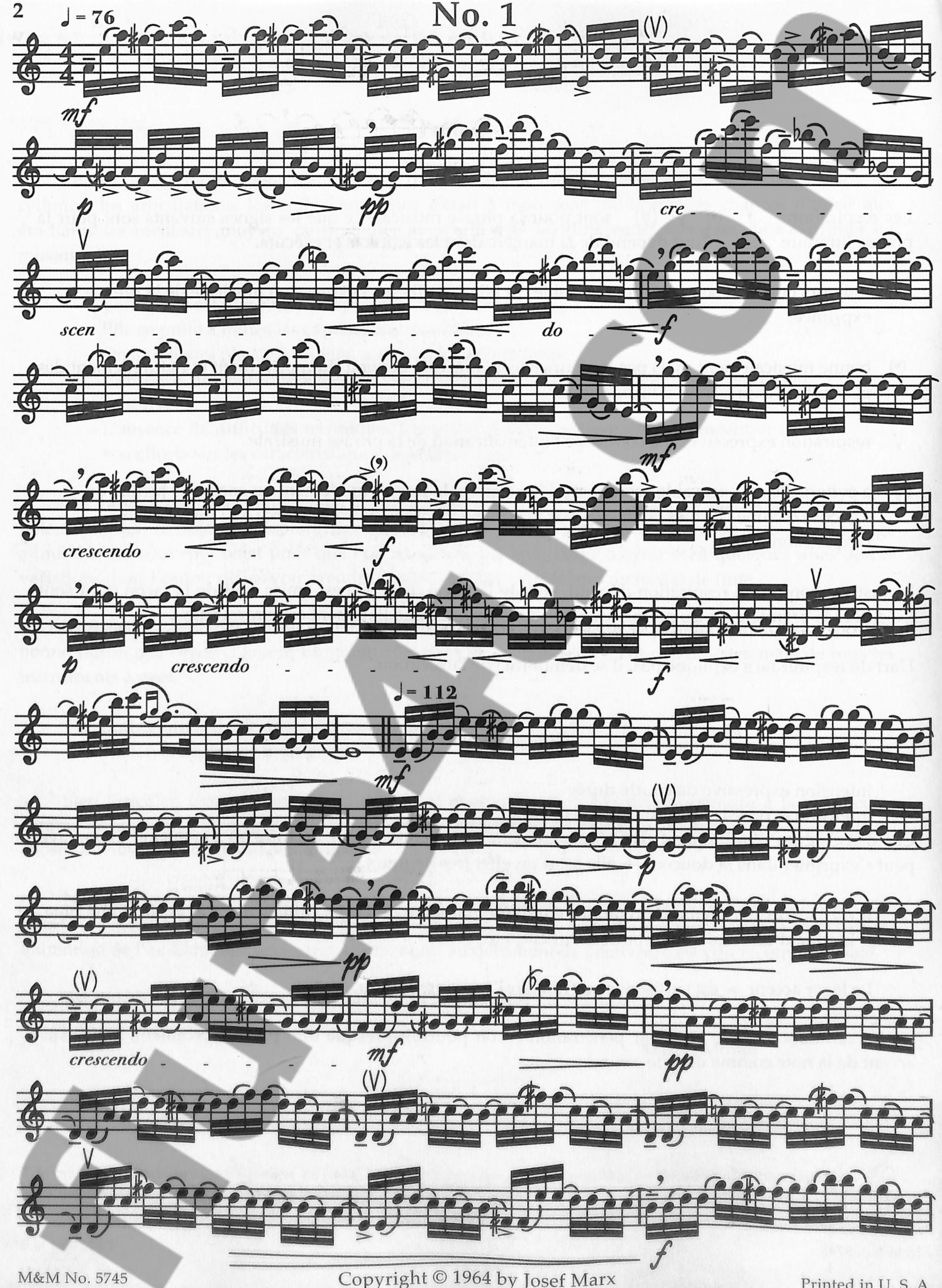 Moyse, M :: Fifty Variations on the Allemande of Bach's Sonata for Flute Alone
