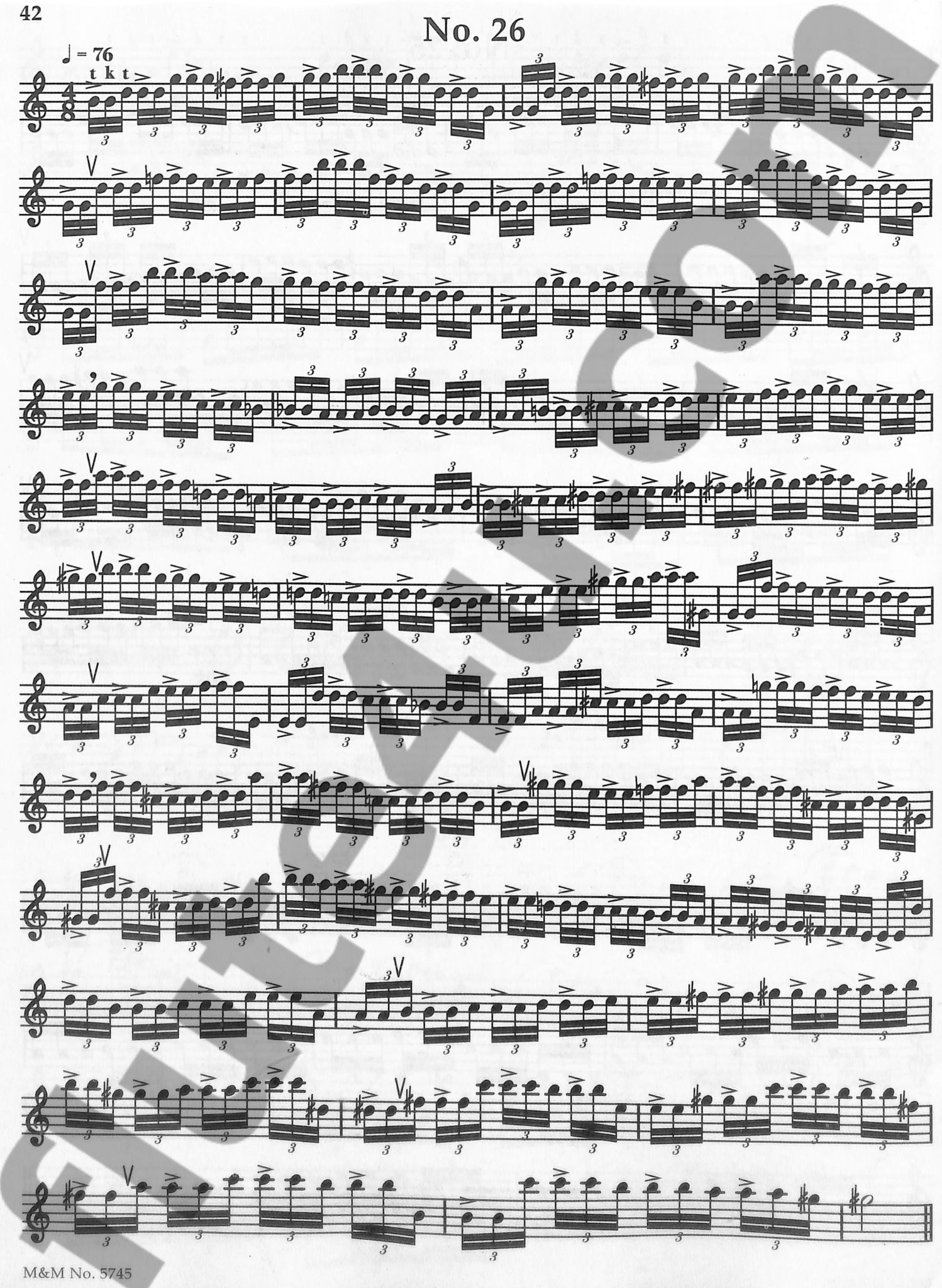 Moyse, M :: Fifty Variations on the Allemande of Bach's Sonata for Flute Alone