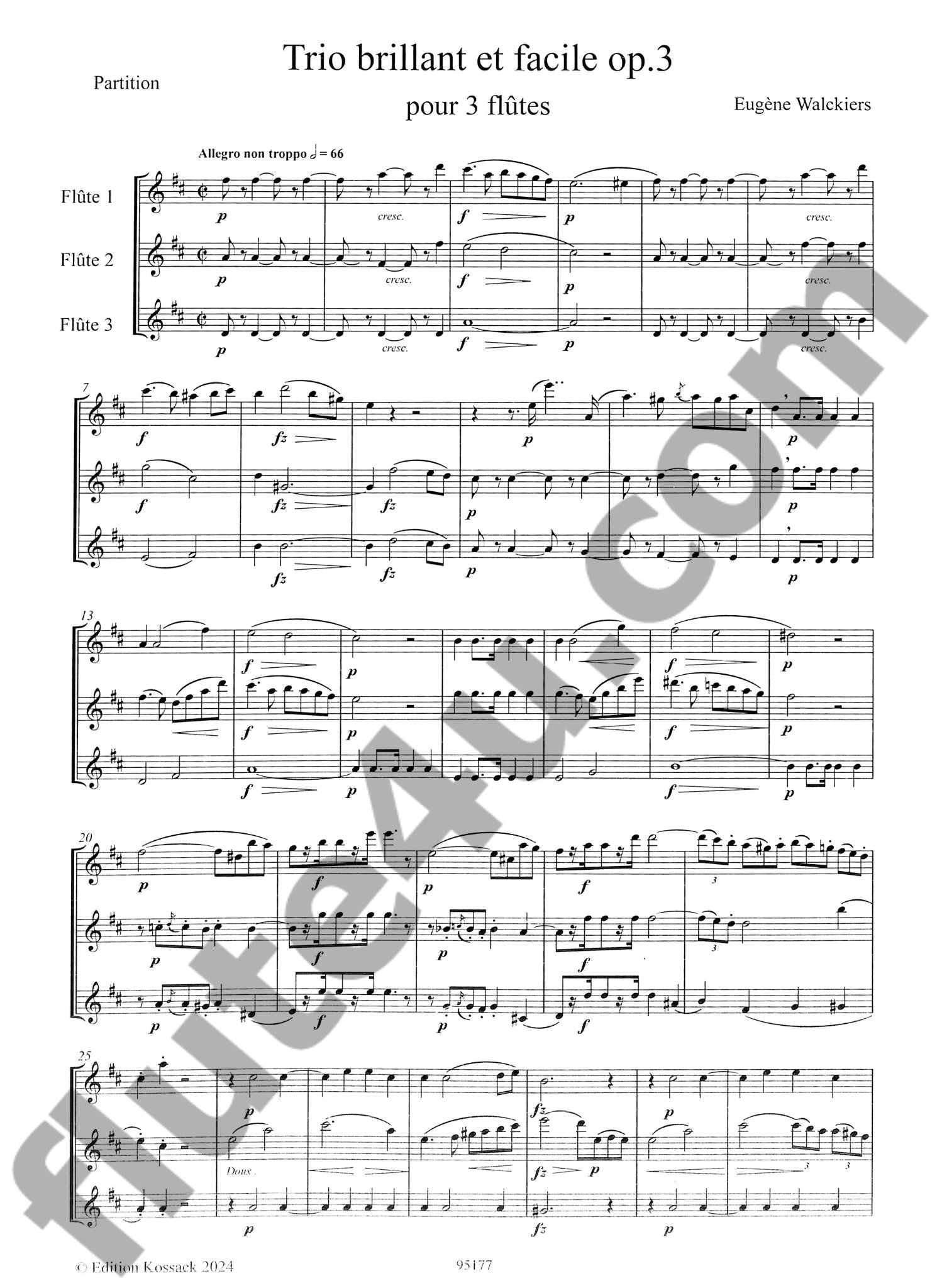 Walckiers, E :: Trio brillant et facile [Brilliant and easy trio] Op. 3