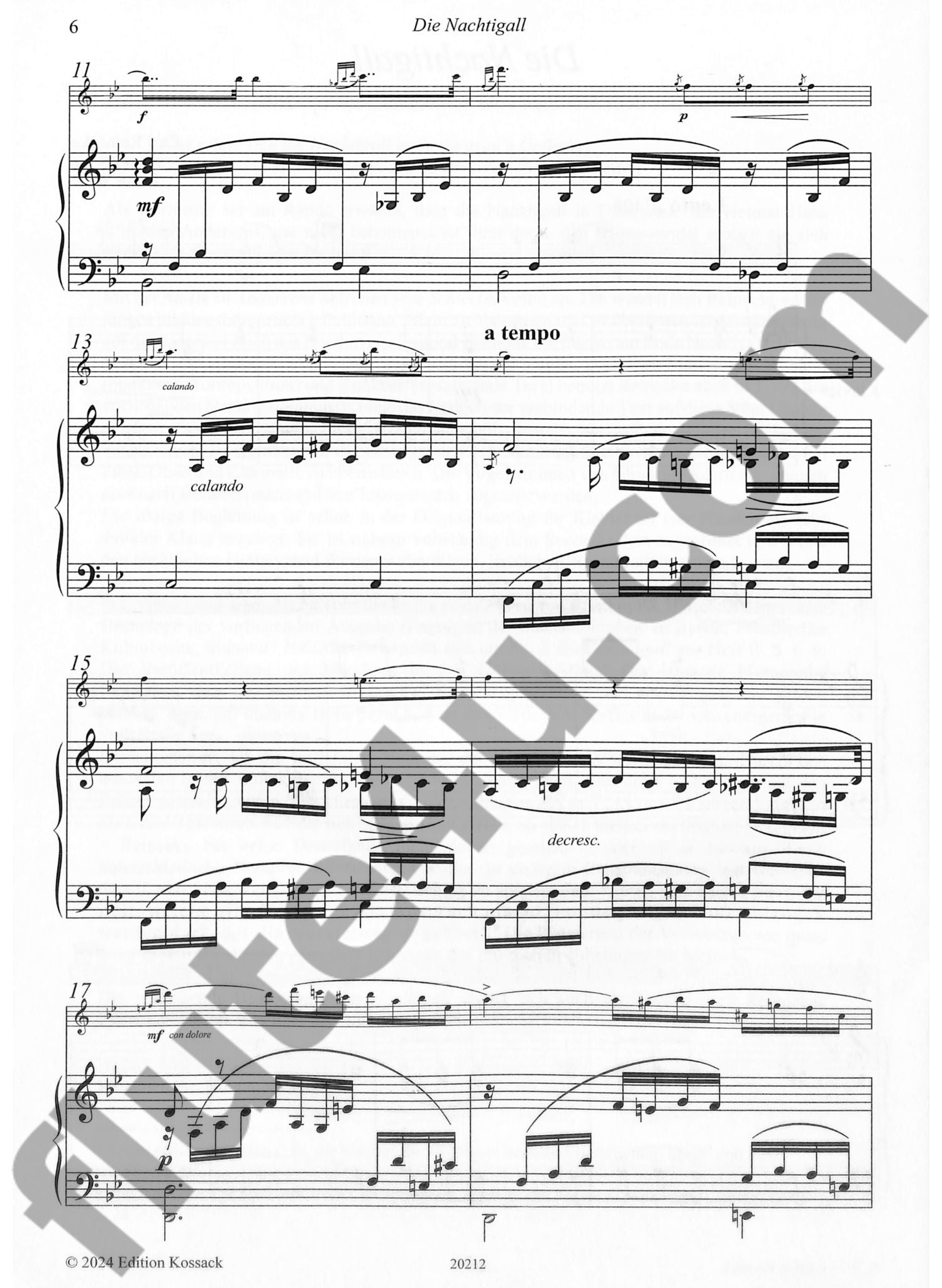 Wiese, H :: Die Nachtigall, op. 286 [The Nightingale]