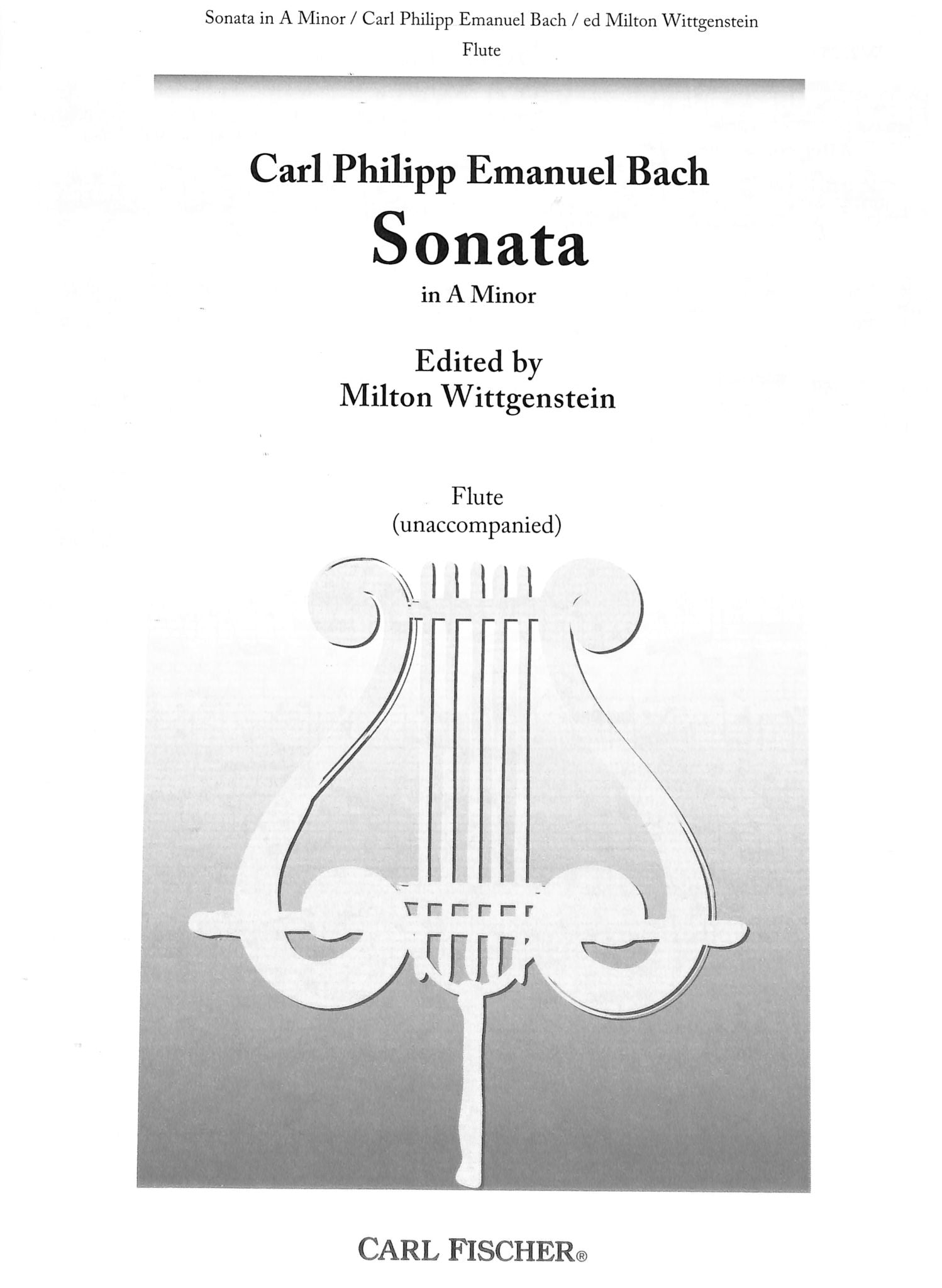 Bach, CPE :: Sonata in A minor