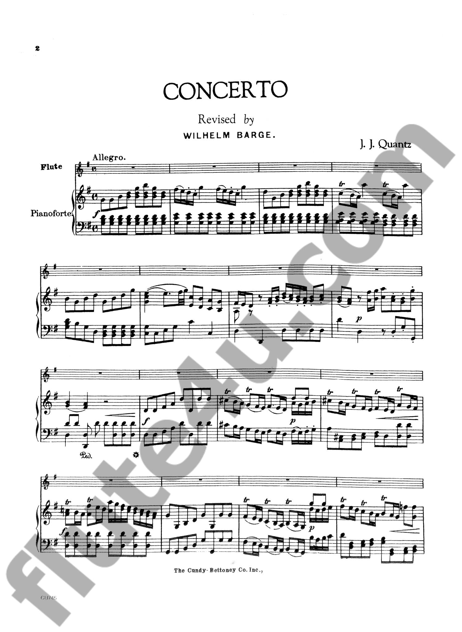 Quantz, JJ :: Concerto in G Major
