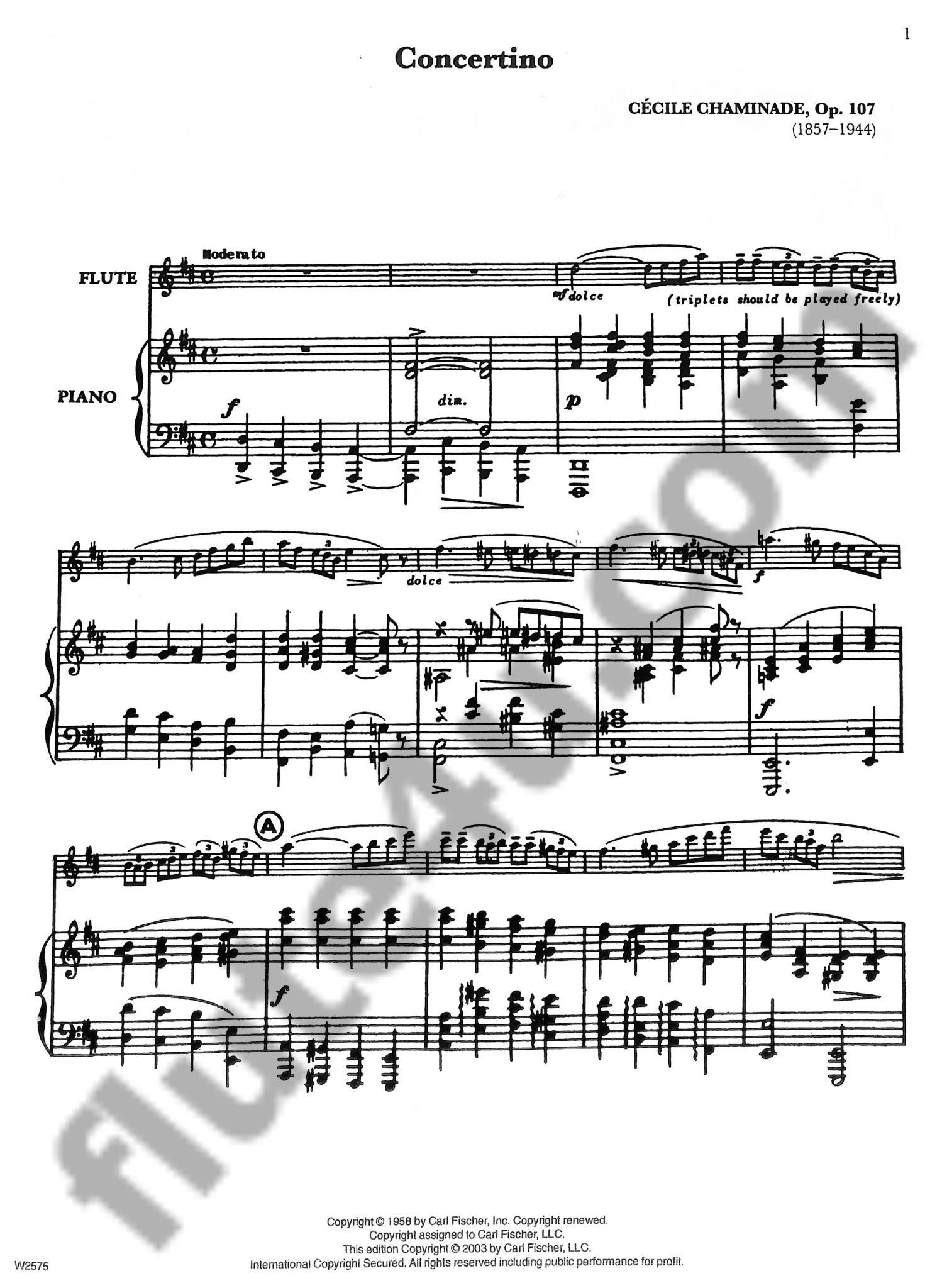 Chaminade, C :: Concertino op. 107