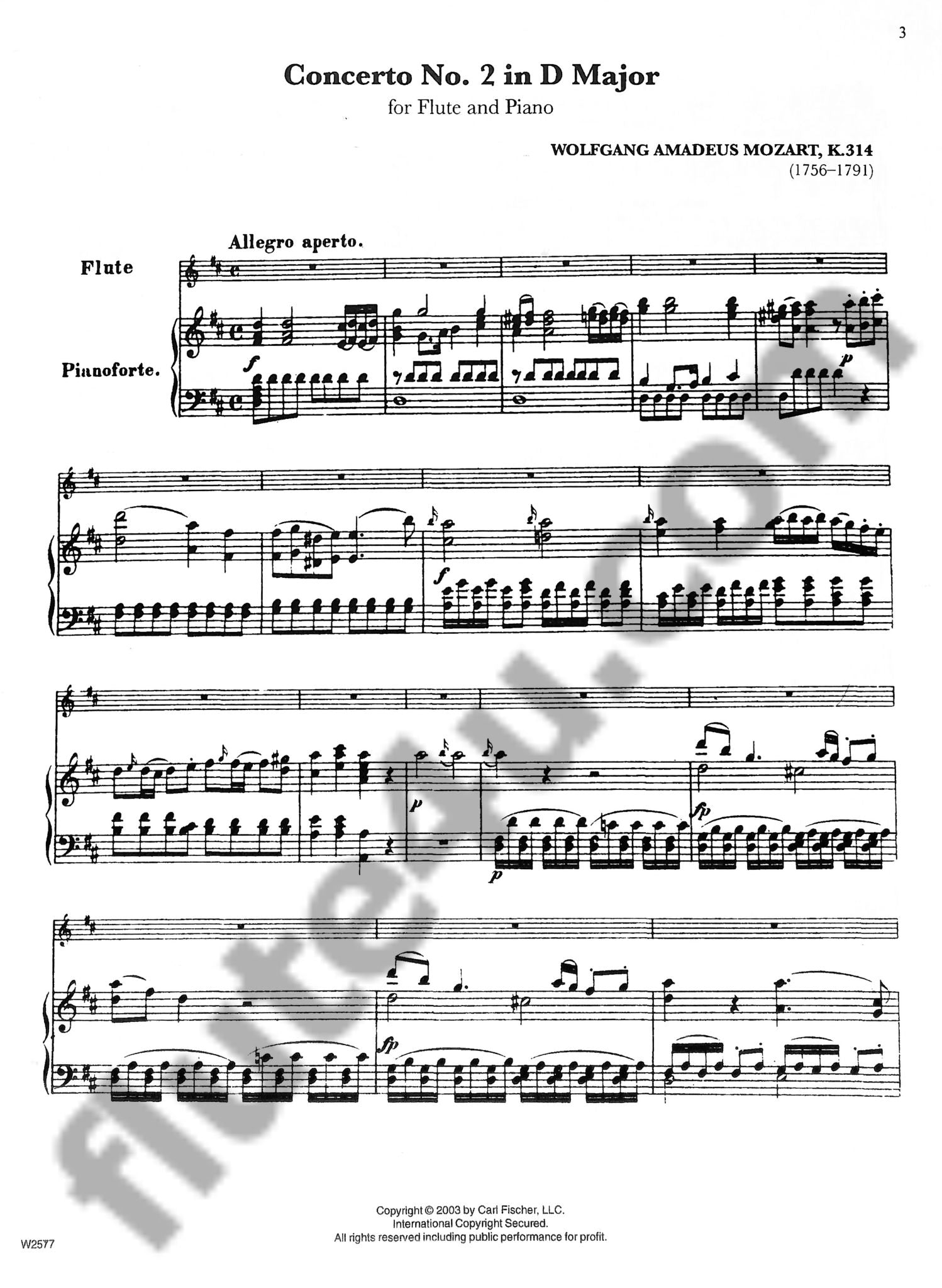 Mozart, WA :: Concerto No. 2 in D Major K. 314
