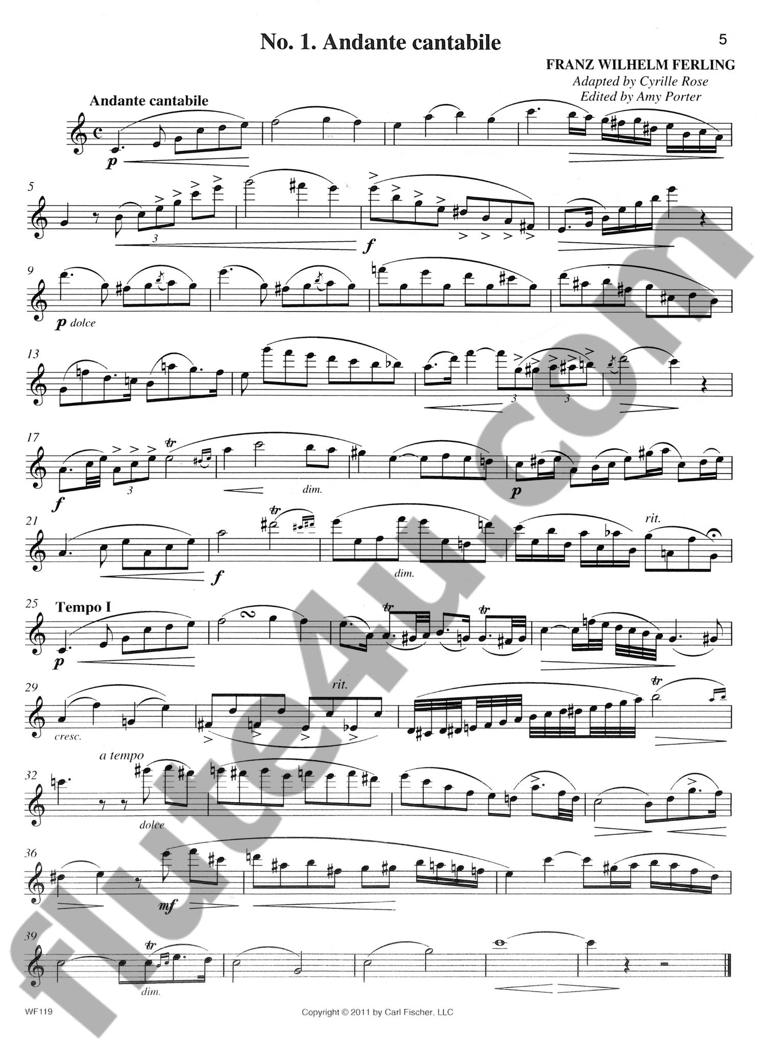 Ferling, FZ :: Thirty-two Rose Etudes for Flute